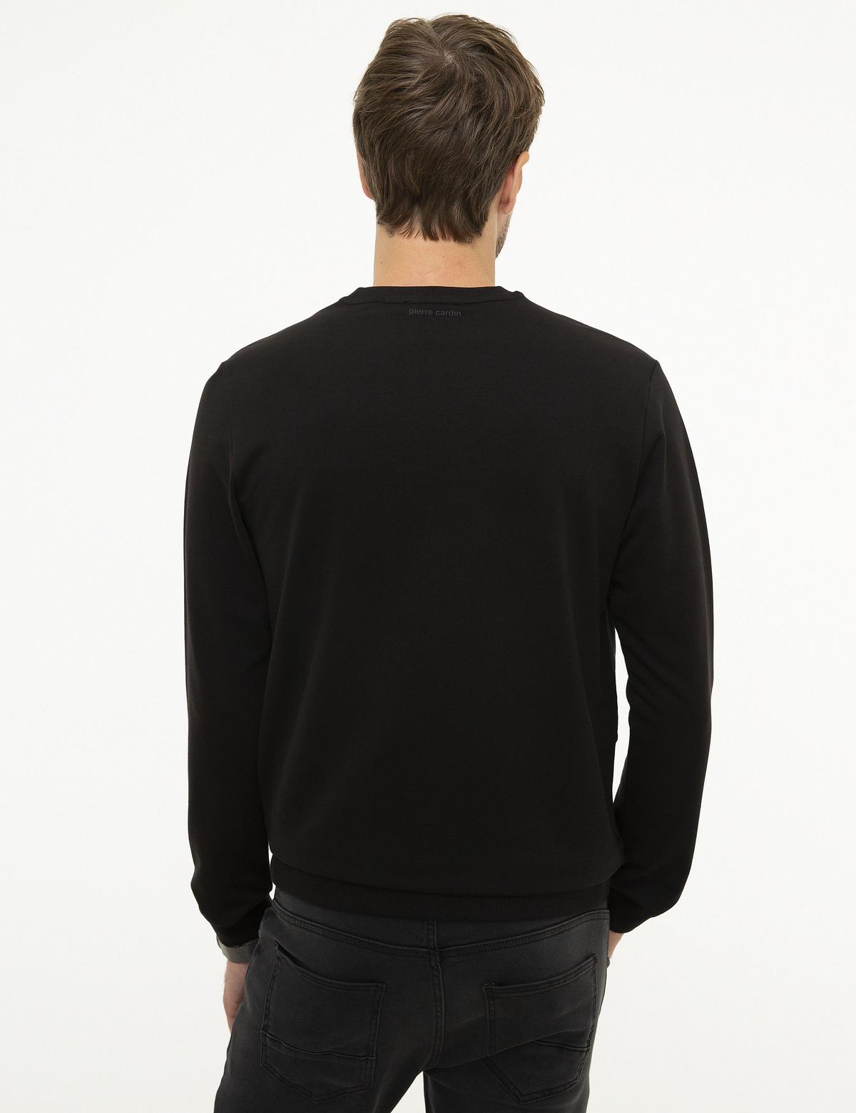 Siyah Standart Fit Sweatshirt - 50218023004