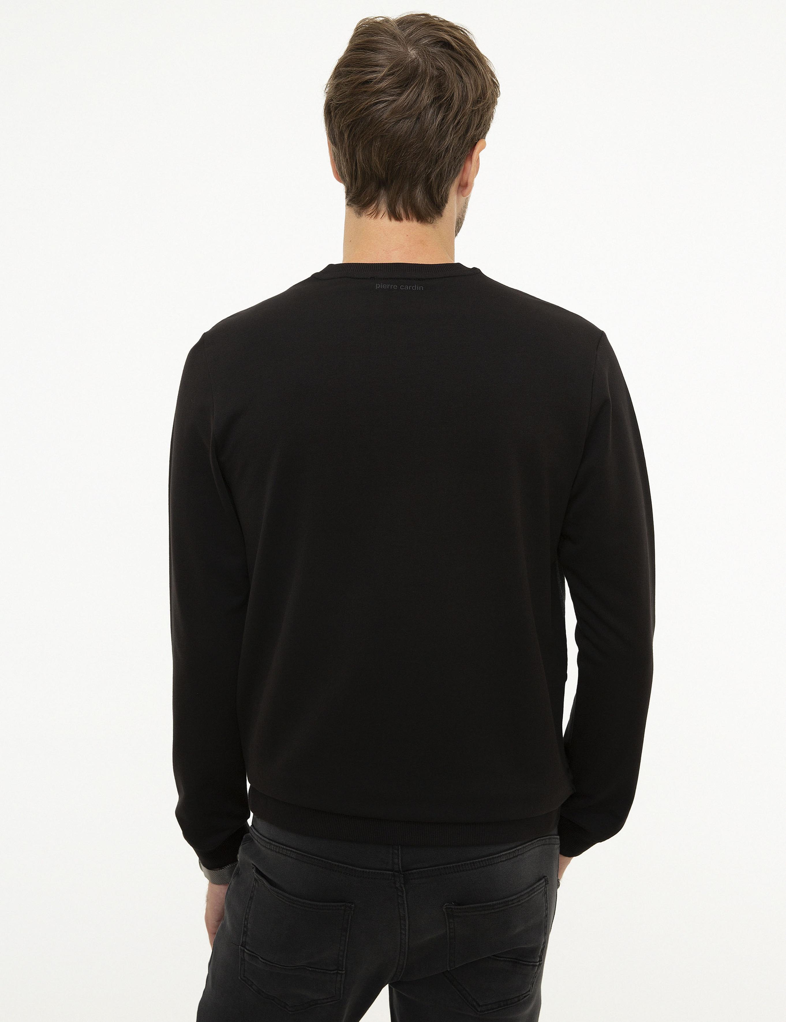 Siyah Standart Fit Sweatshirt