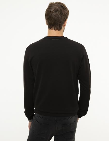 Siyah Standart Fit Sweatshirt - 50218023004