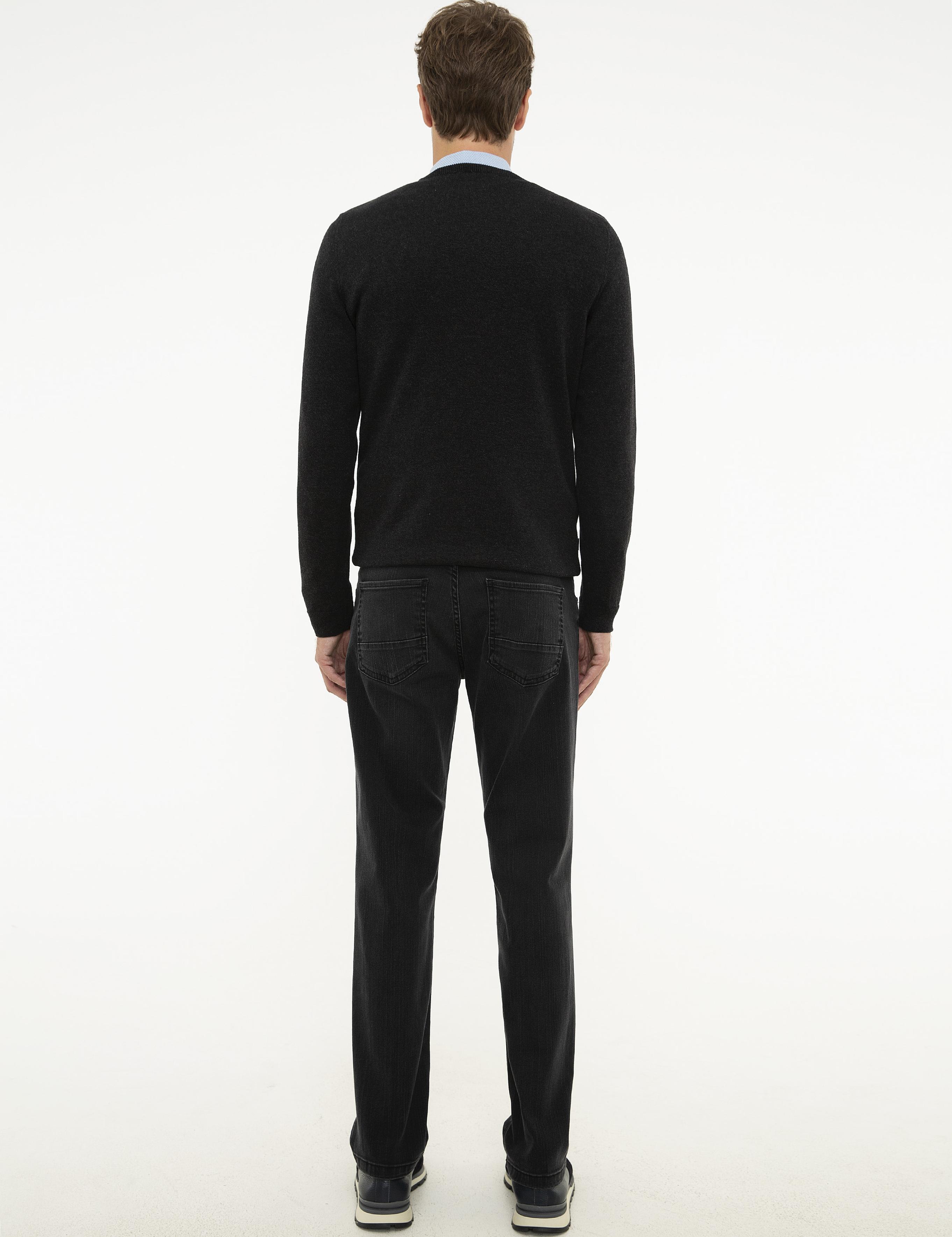 Antrasit Slim Fit Jean Pantolon