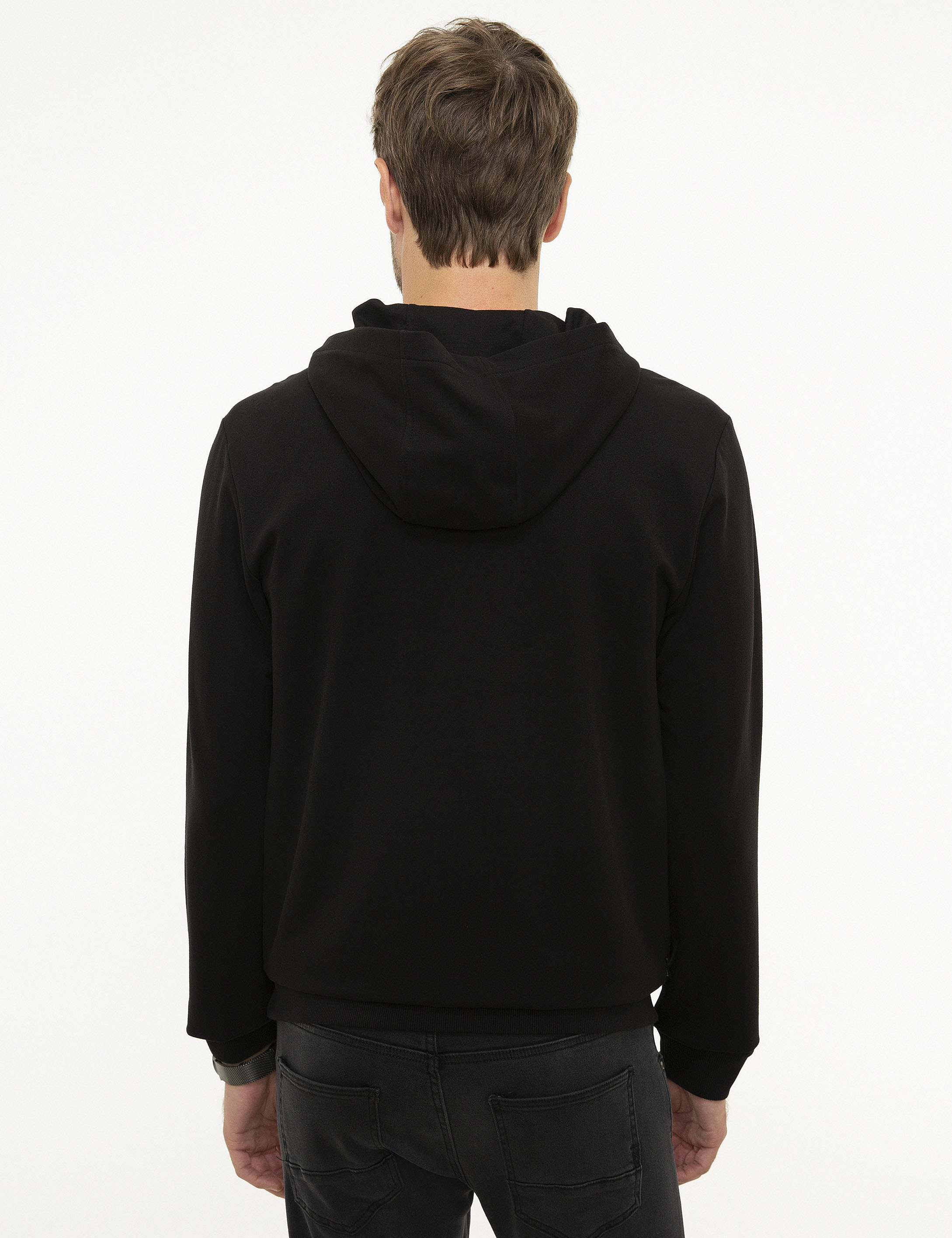 Siyah Standart Fit Sweatshirt