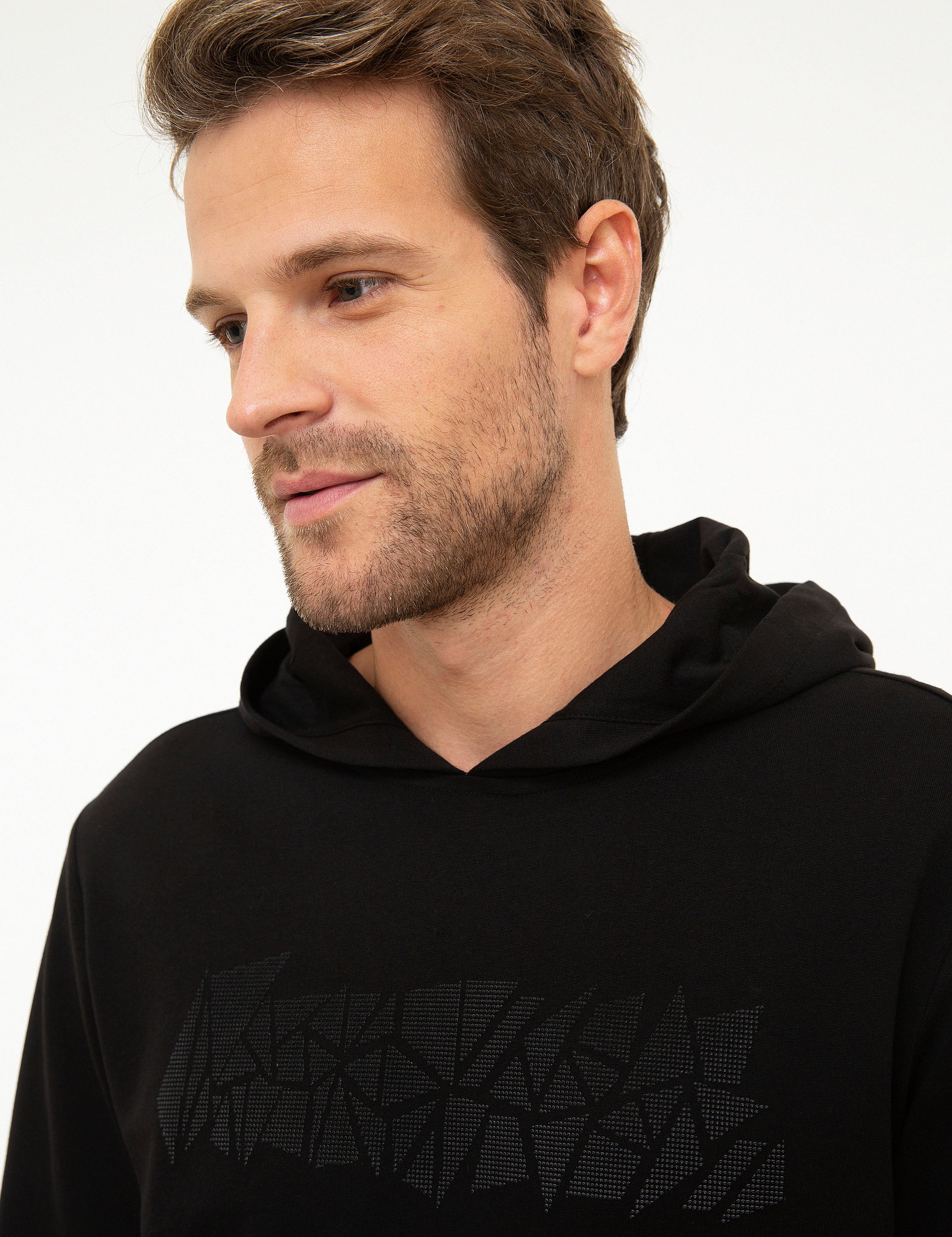 Siyah Standart Fit Sweatshirt