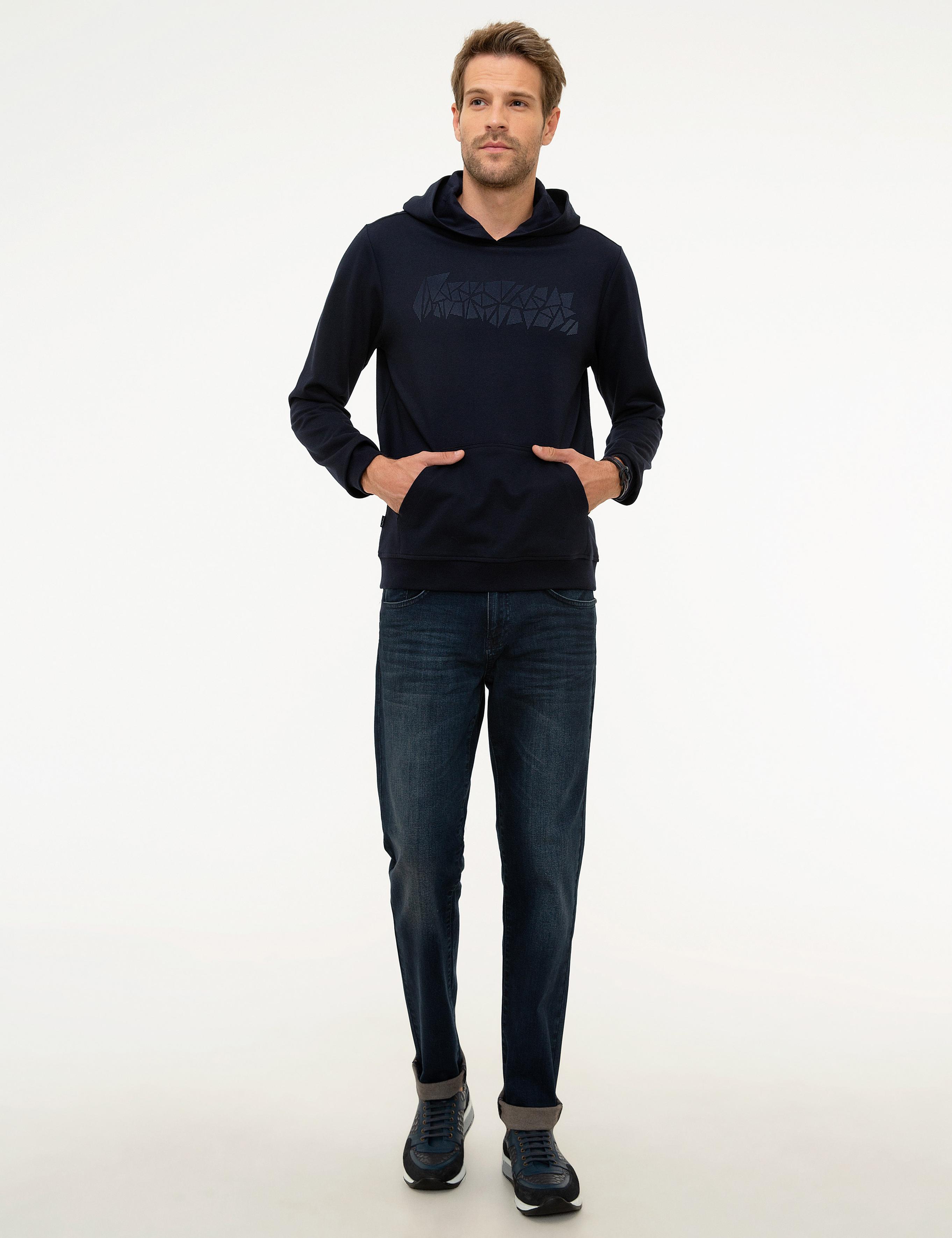 Lacivert Standart Fit Sweatshirt