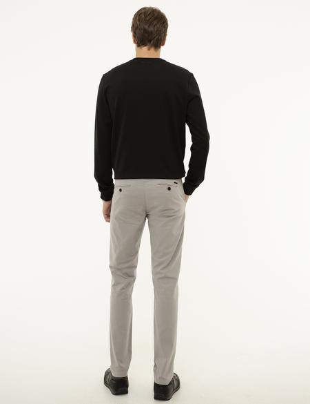 Gri Slim Fit Kanvas Pantolon - 50214908047