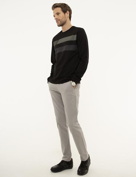 Gri Slim Fit Kanvas Pantolon - 50214908047