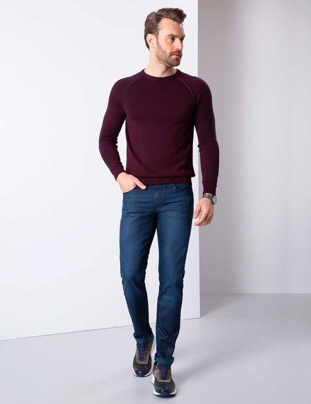 Bordo Slim Fit Triko Kazak - 50215725040