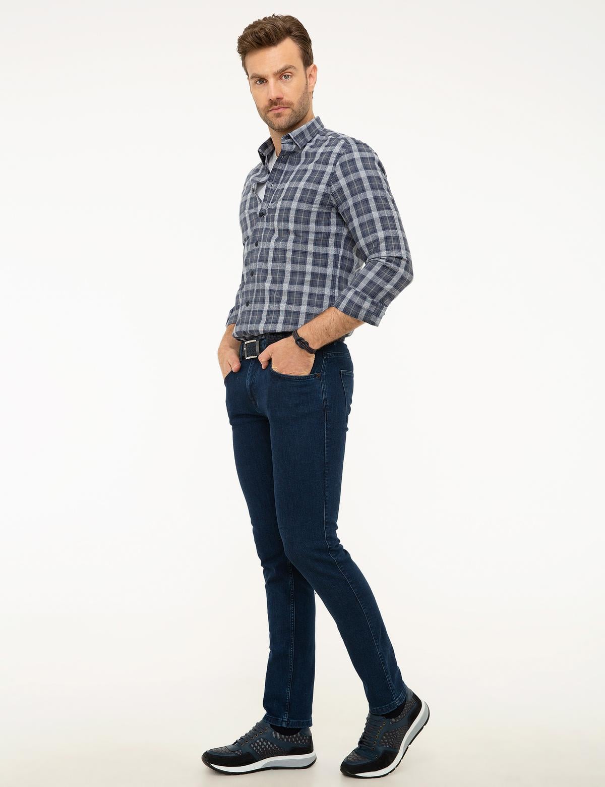 Lacivert Slim Fit Jean Pantolon - 50216739022