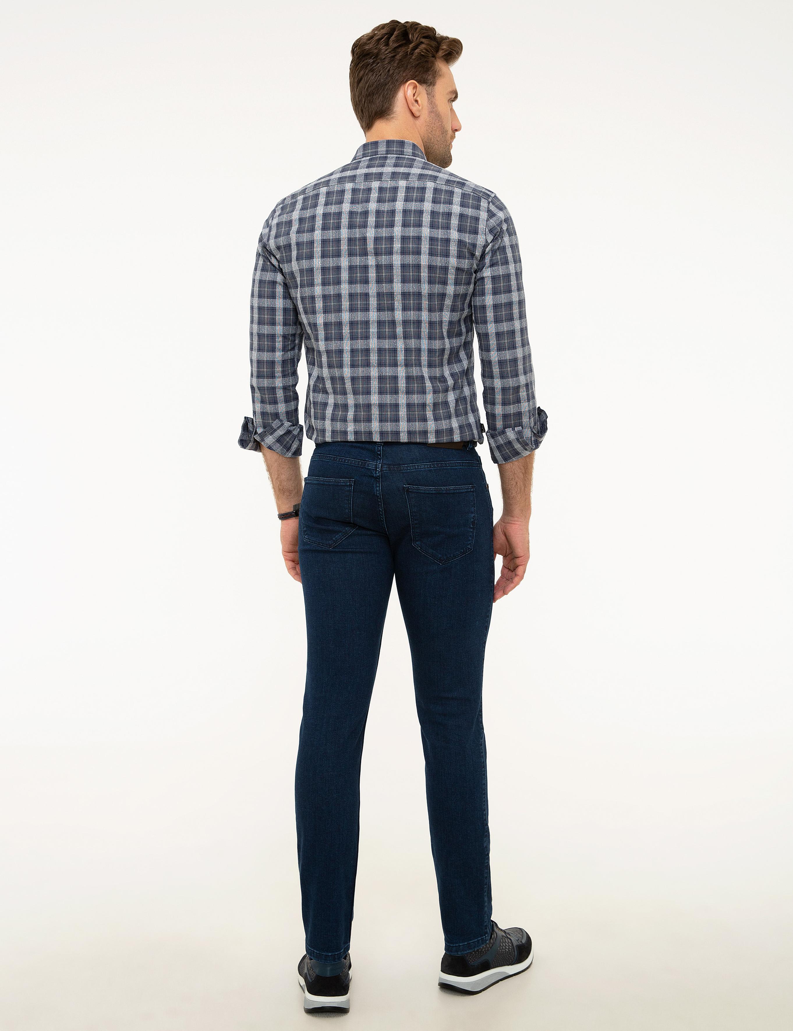 Lacivert Slim Fit Jean Pantolon
