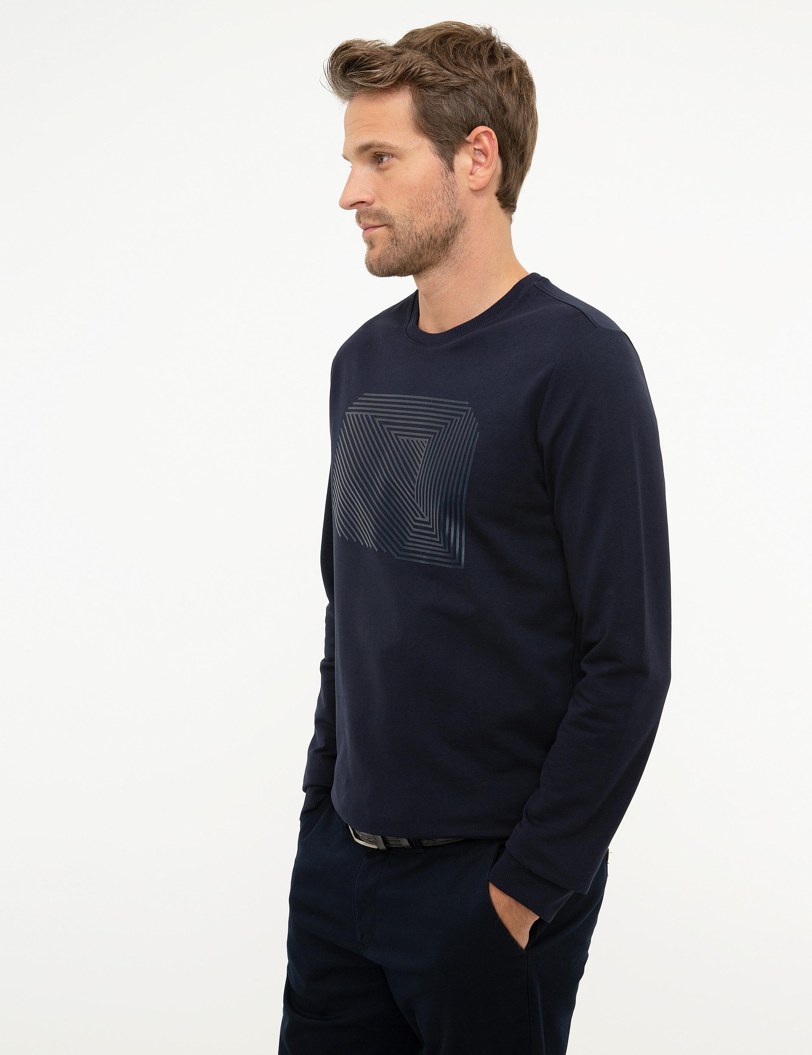 Lacivert Standart Fit Sweatshirt