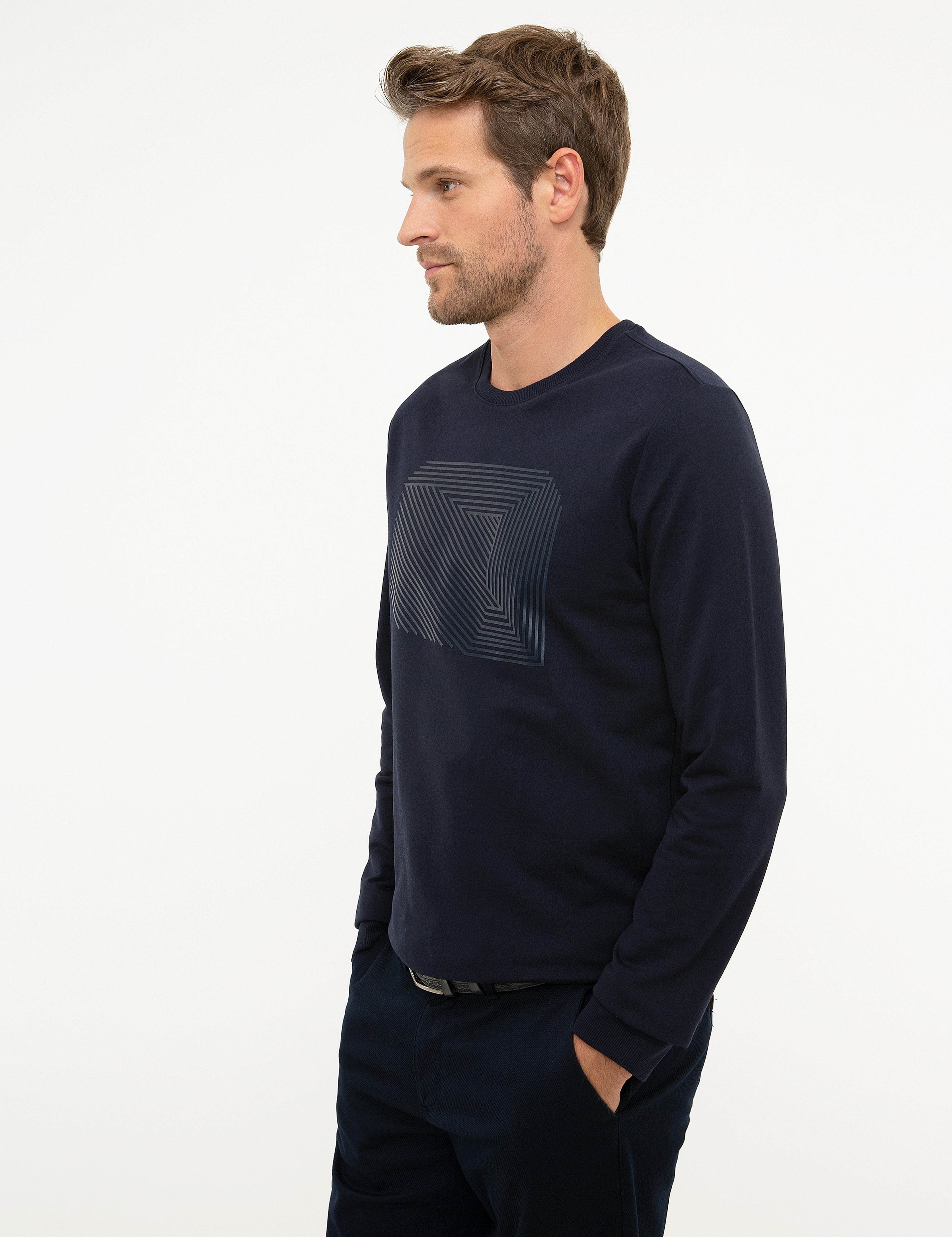 Lacivert Standart Fit Sweatshirt - Image 3