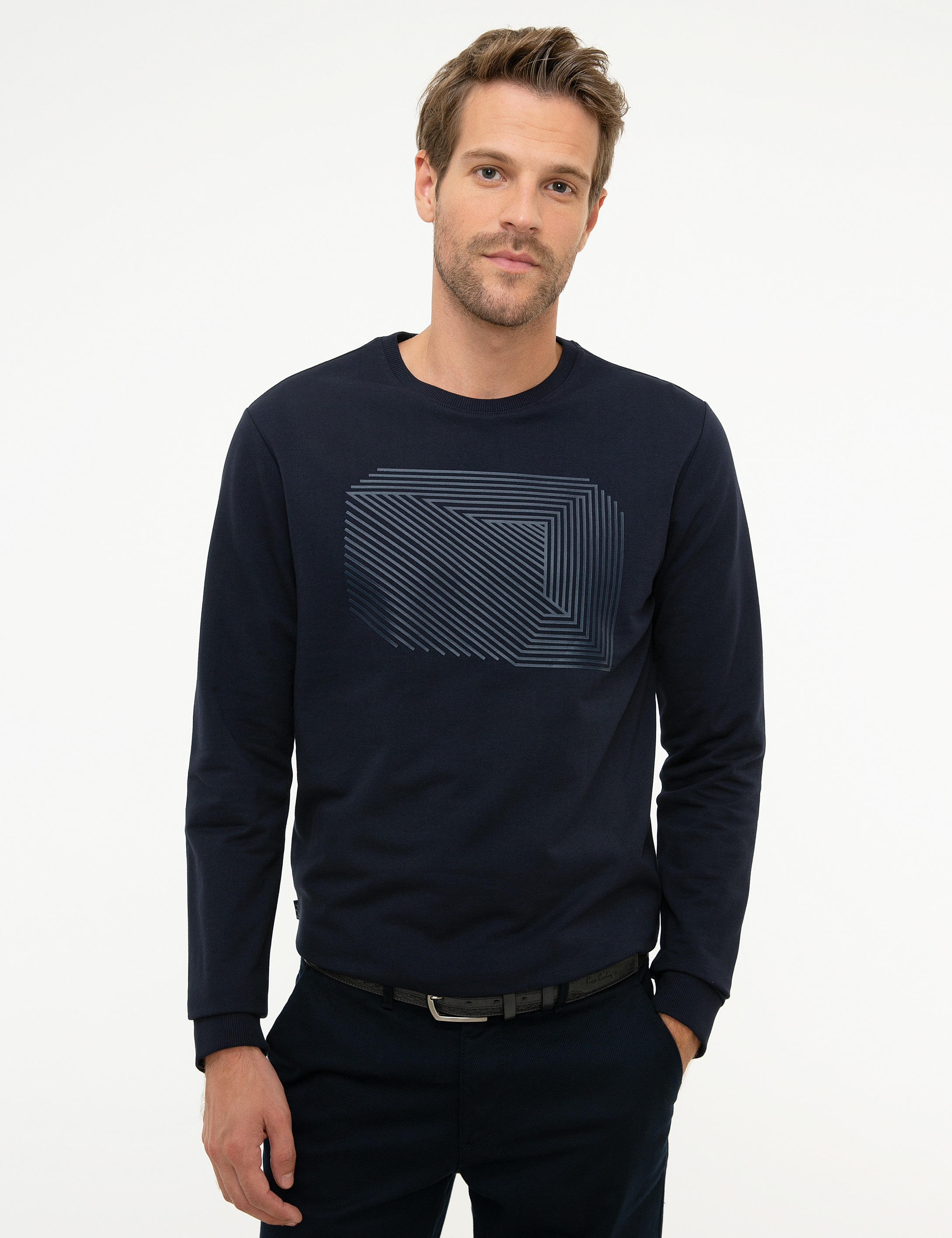 Lacivert Standart Fit Sweatshirt