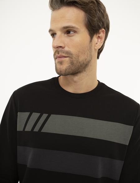 Siyah Standart Fit Sweatshirt - 50218800003