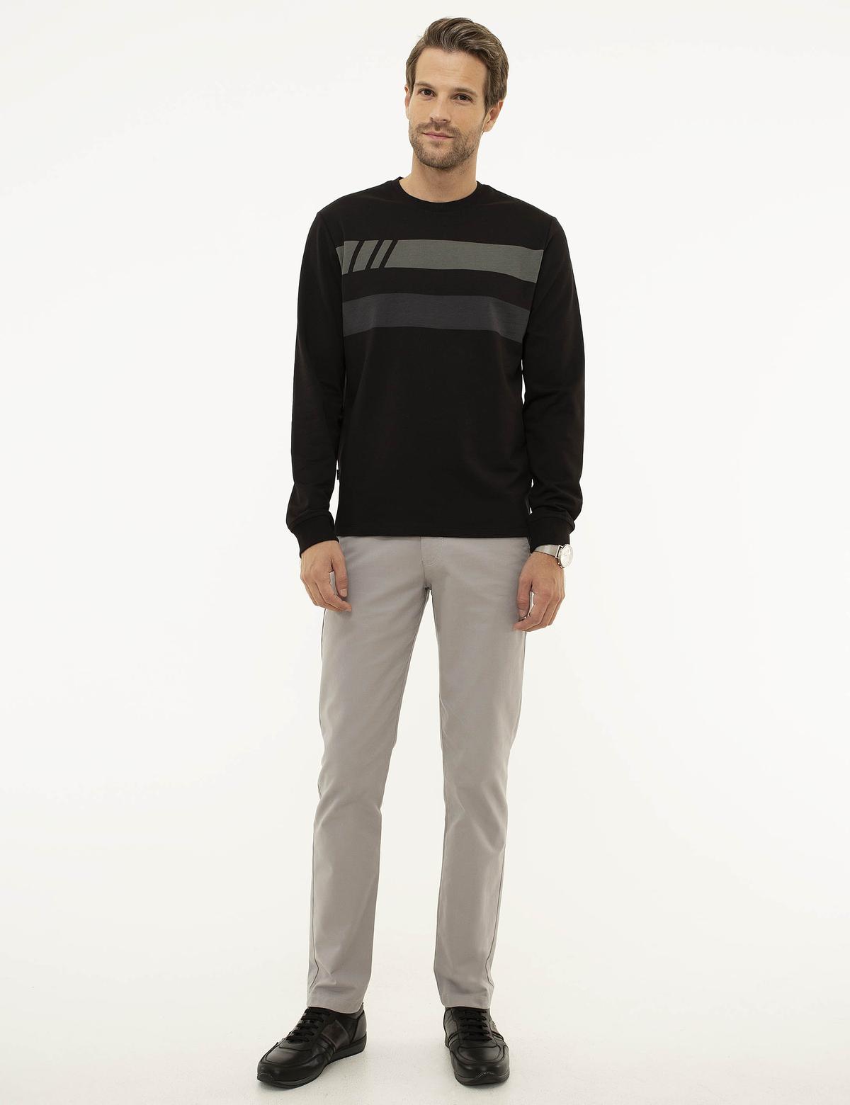 Siyah Standart Fit Sweatshirt - 50218800003