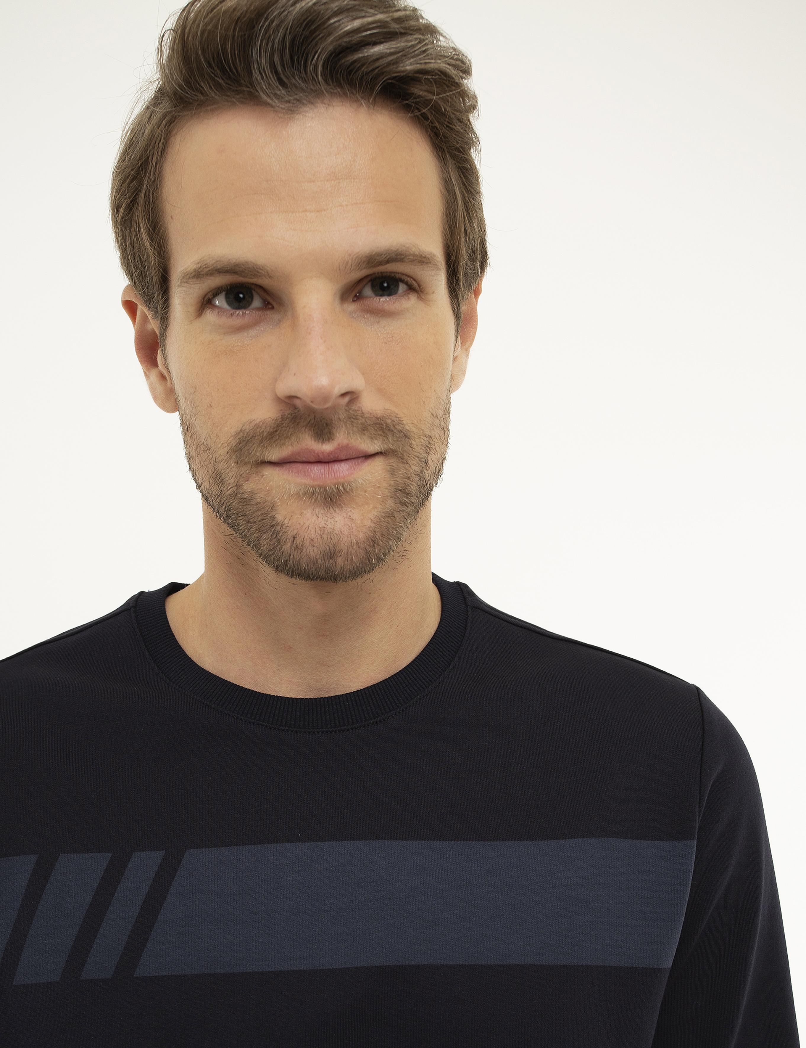 Lacivert Standart Fit Sweatshirt