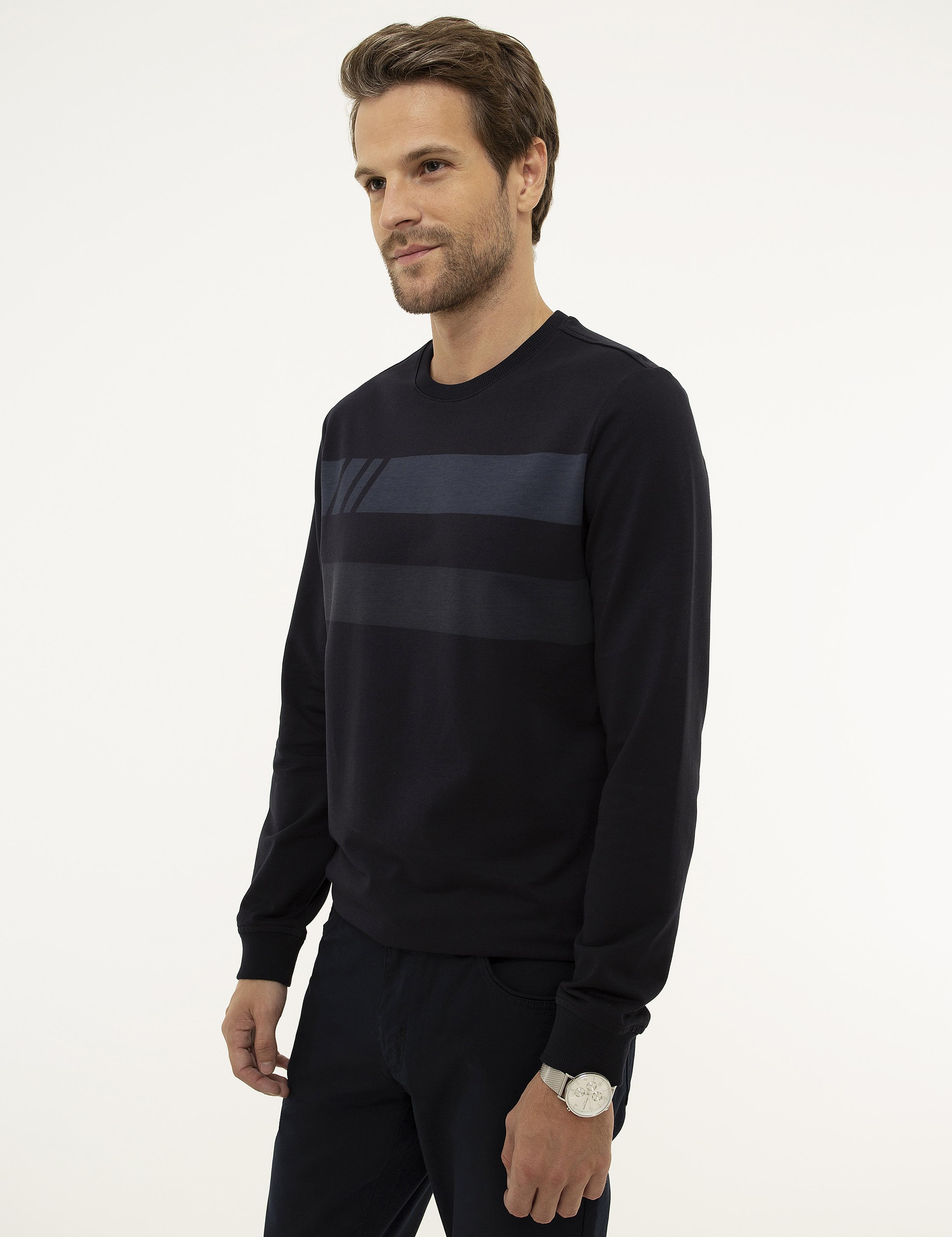Lacivert Standart Fit Sweatshirt