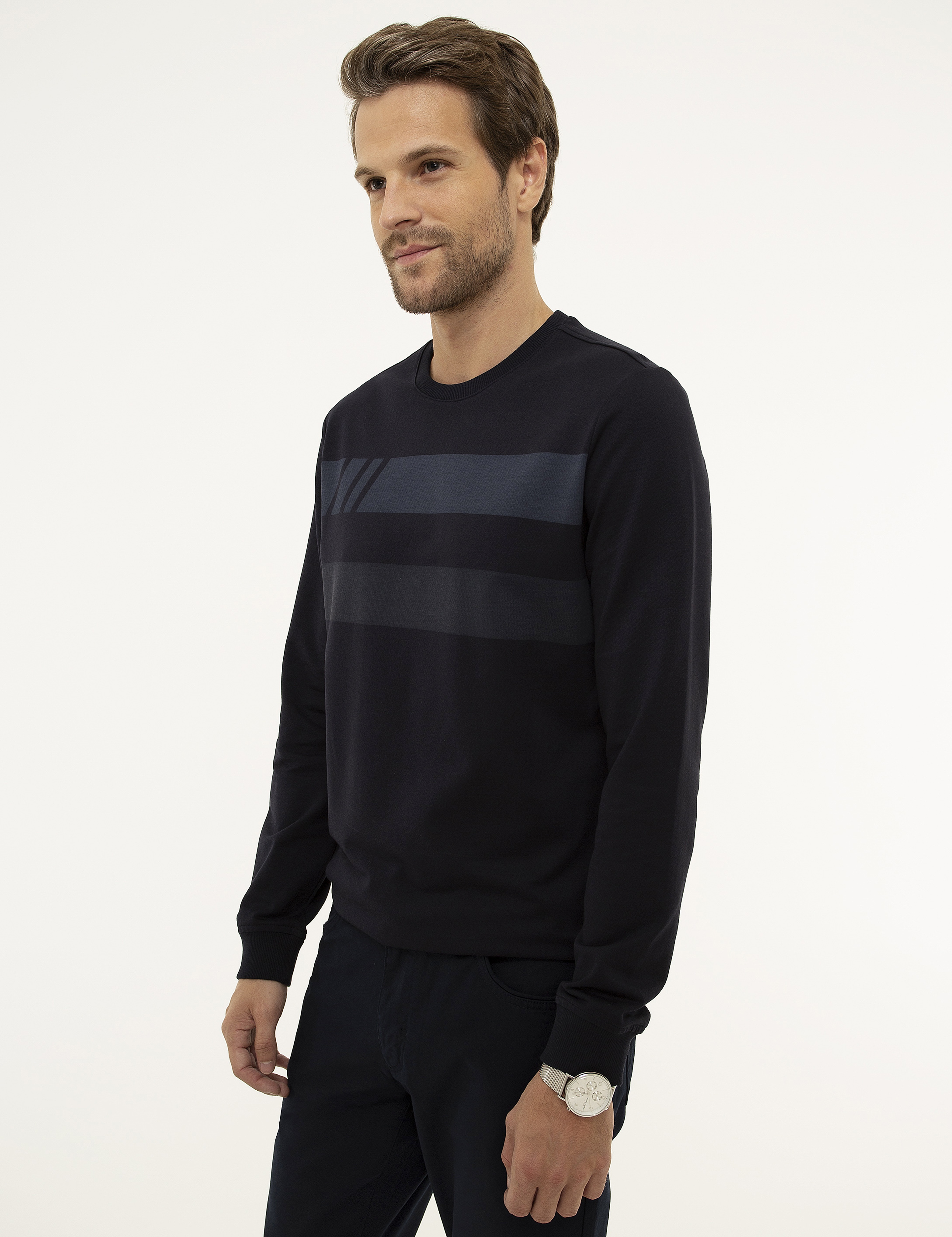 Lacivert Standart Fit Sweatshirt - Image 3