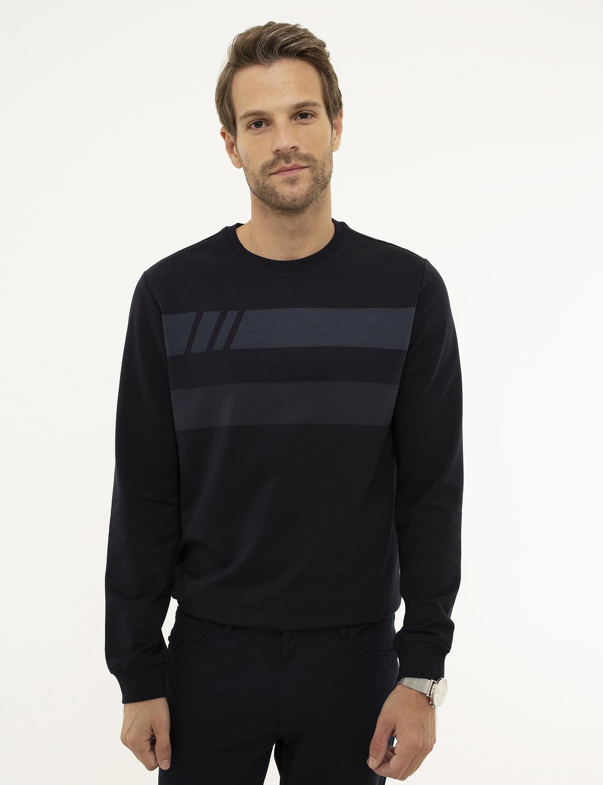 Lacivert Standart Fit Sweatshirt