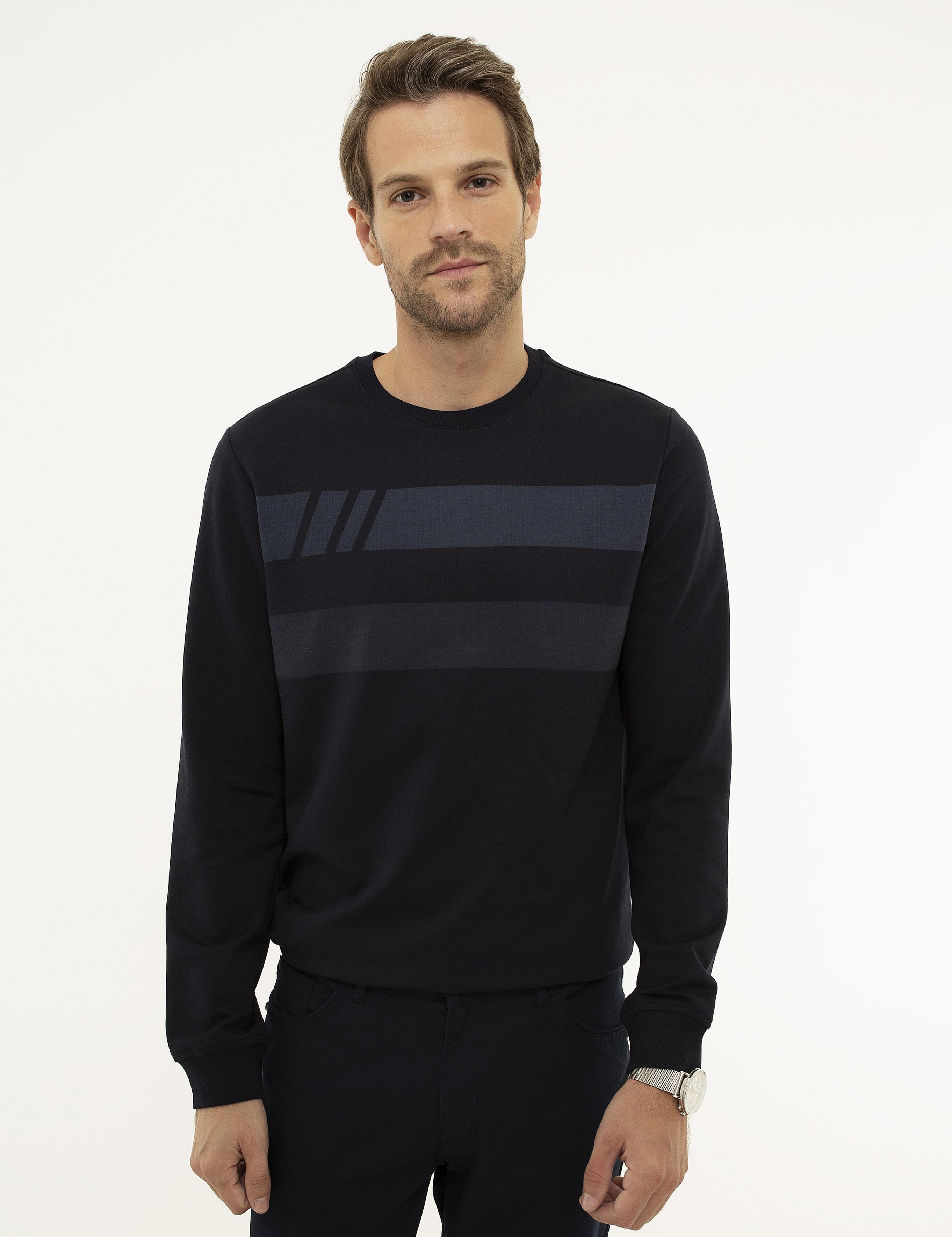 Lacivert Standart Fit Sweatshirt