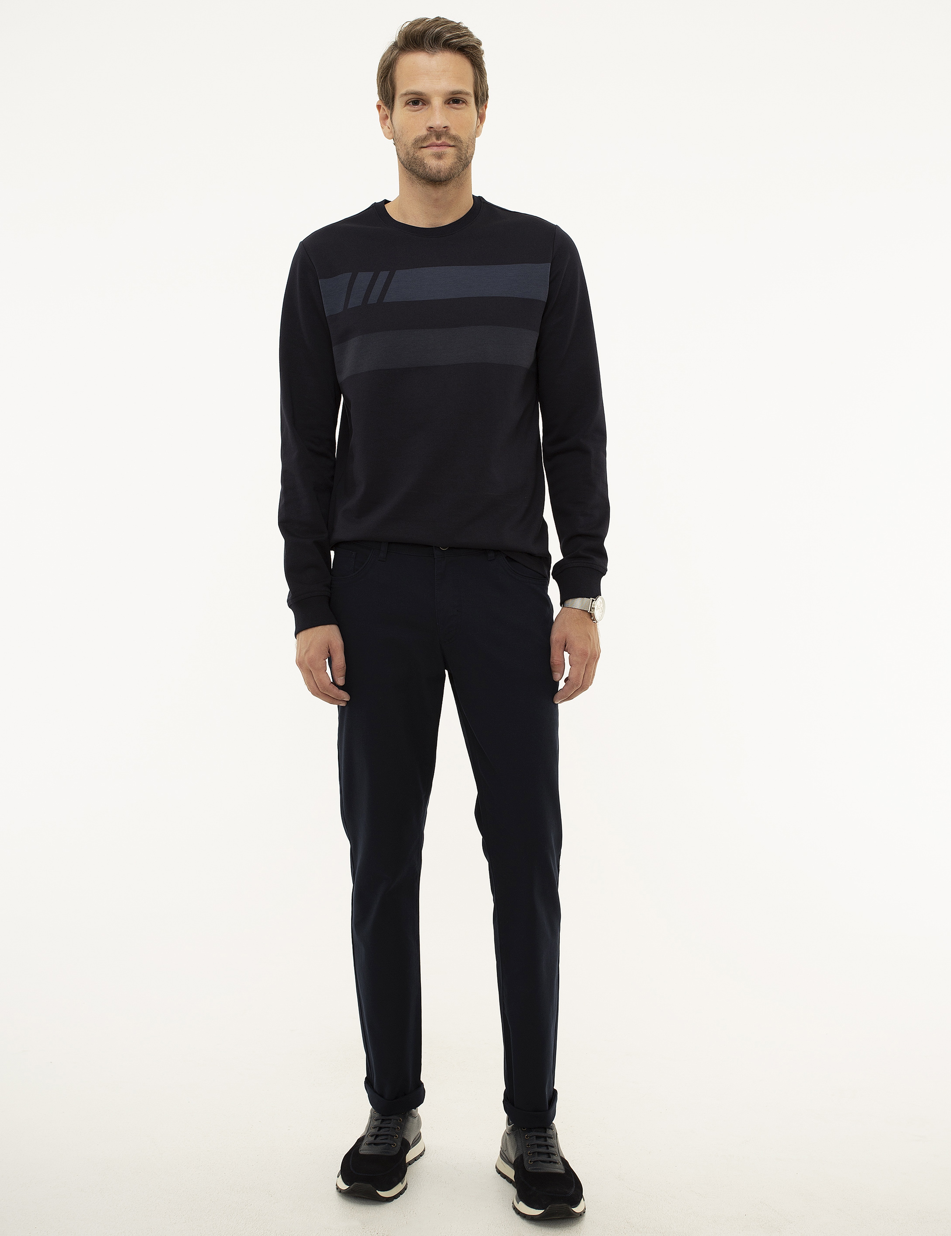 Lacivert Standart Fit Sweatshirt - Image 5