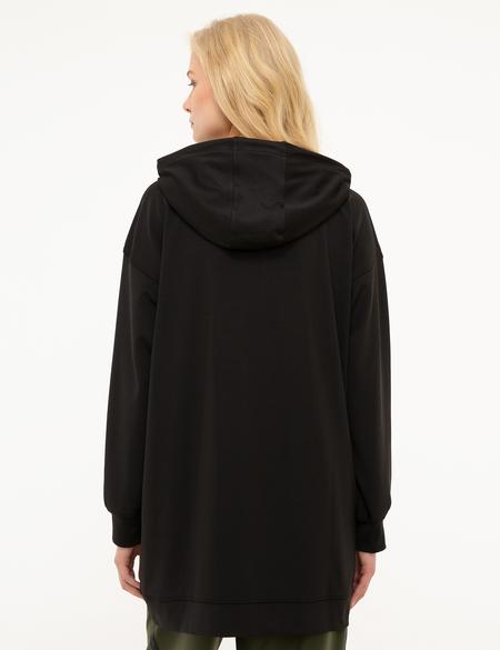 Siyah Oversize Sweatshirt - 50217146013