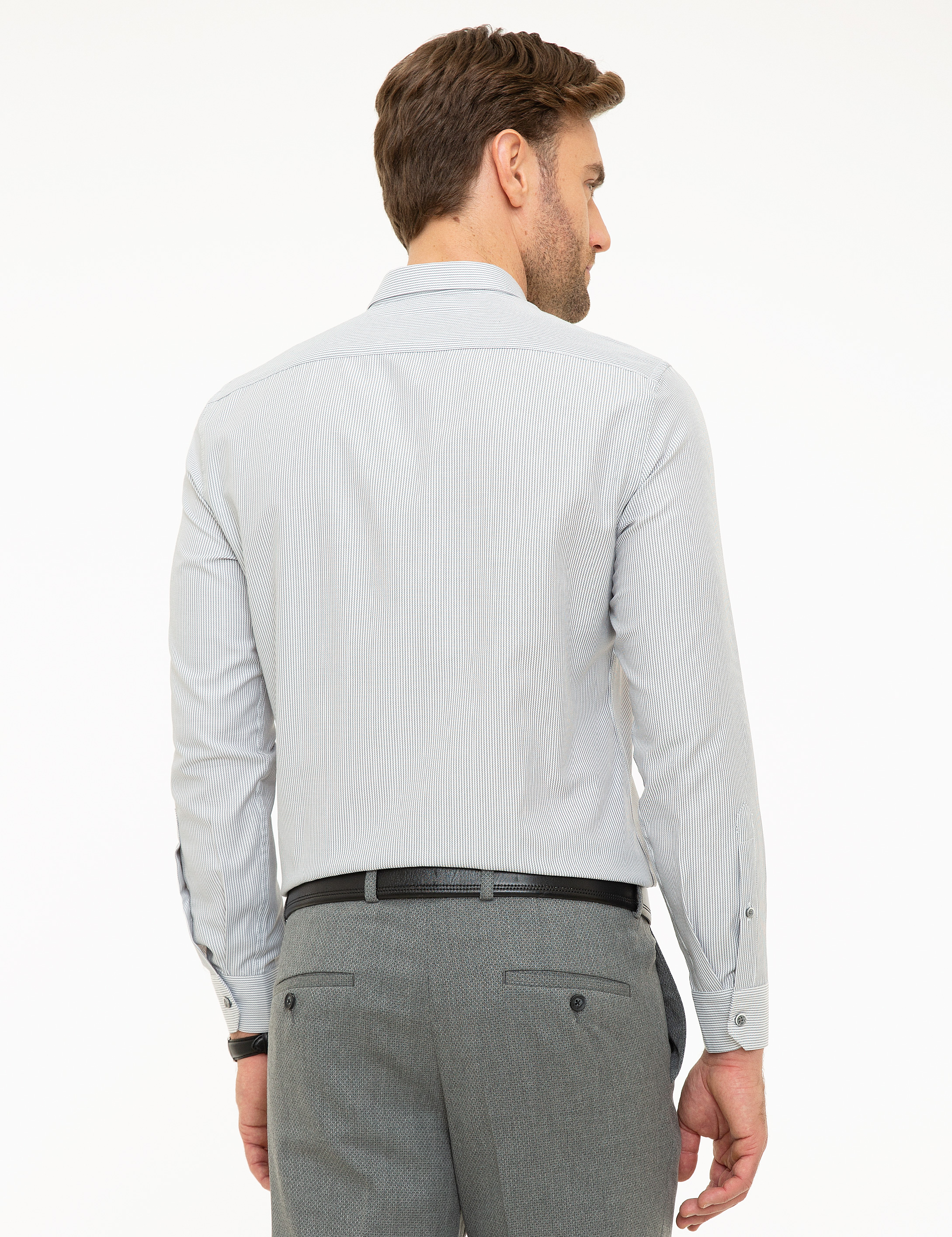 Gri Slim Fit Gömlek