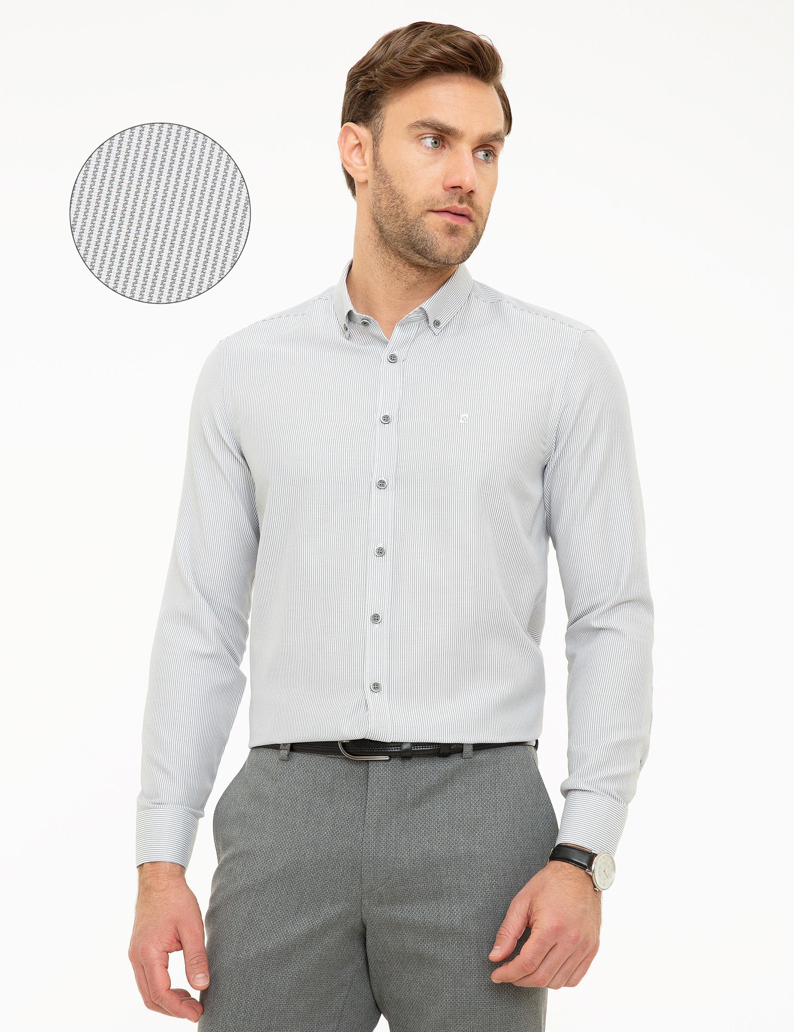 Gri Slim Fit Gömlek