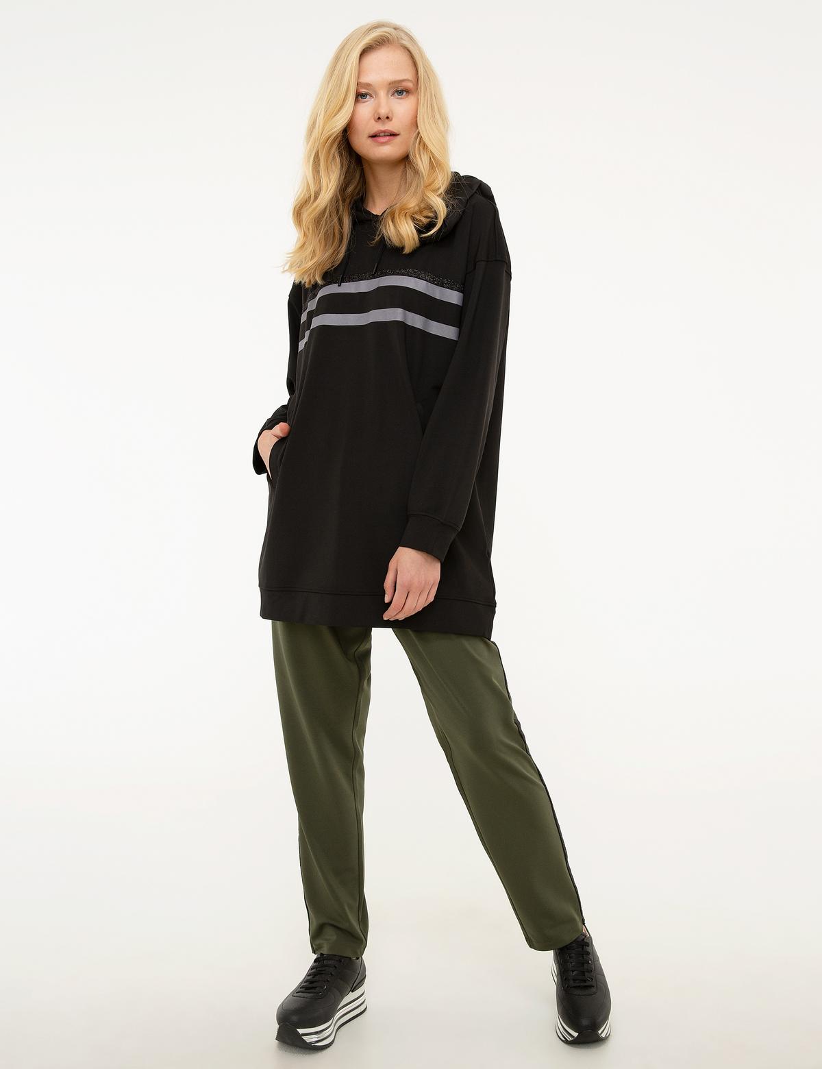 Siyah Oversize Sweatshirt - 50217146013