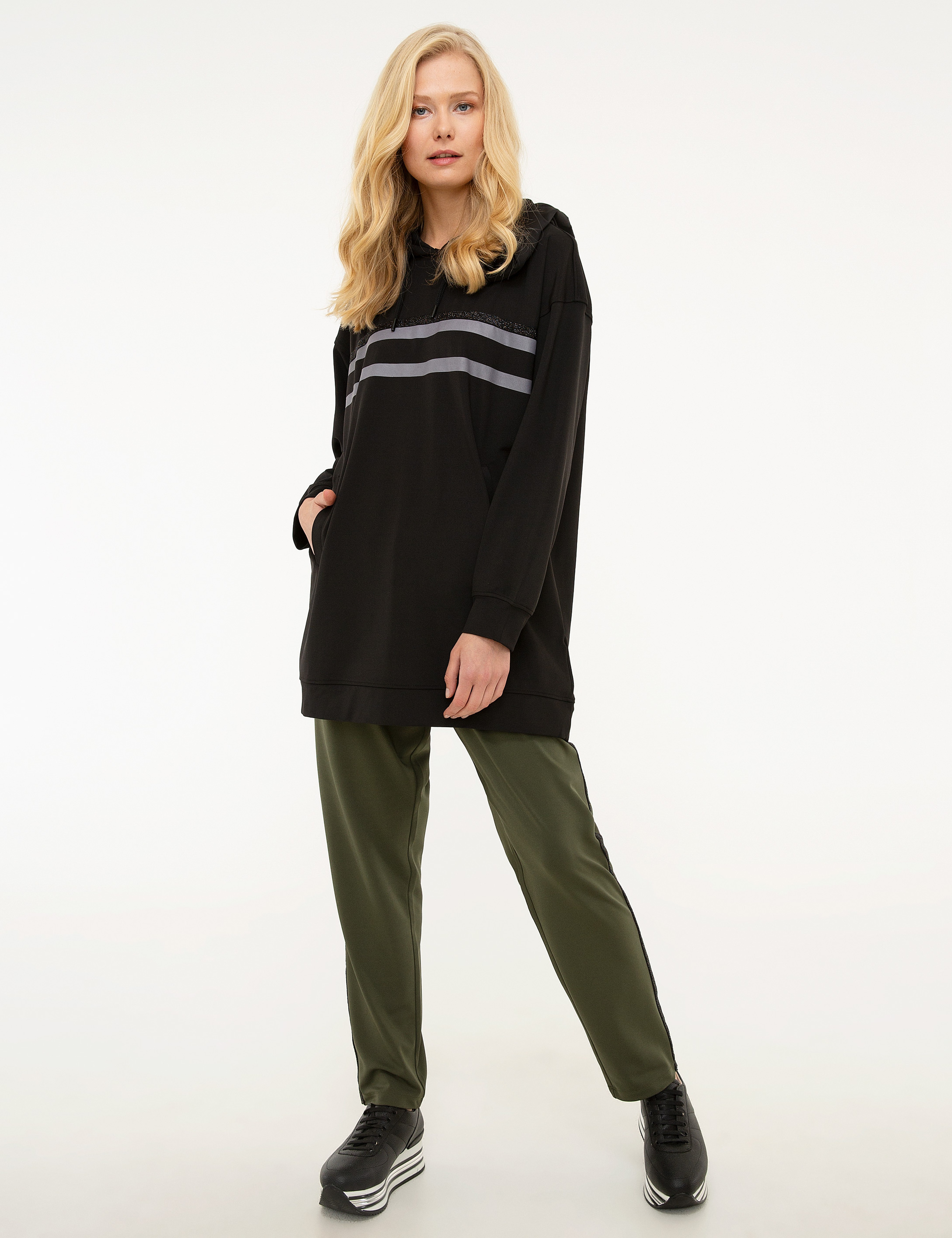 Siyah Oversize Sweatshirt - Image 4