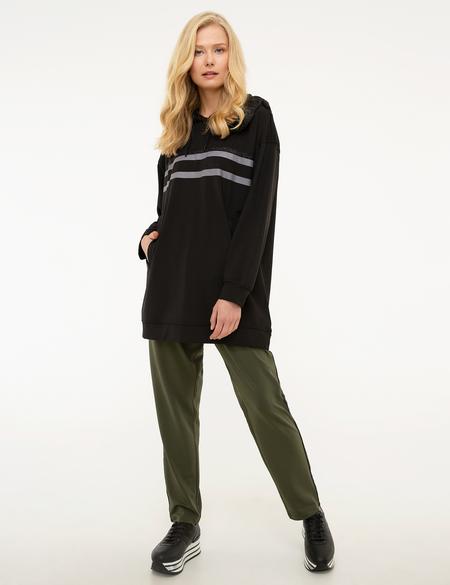 Siyah Oversize Sweatshirt - 50217146013