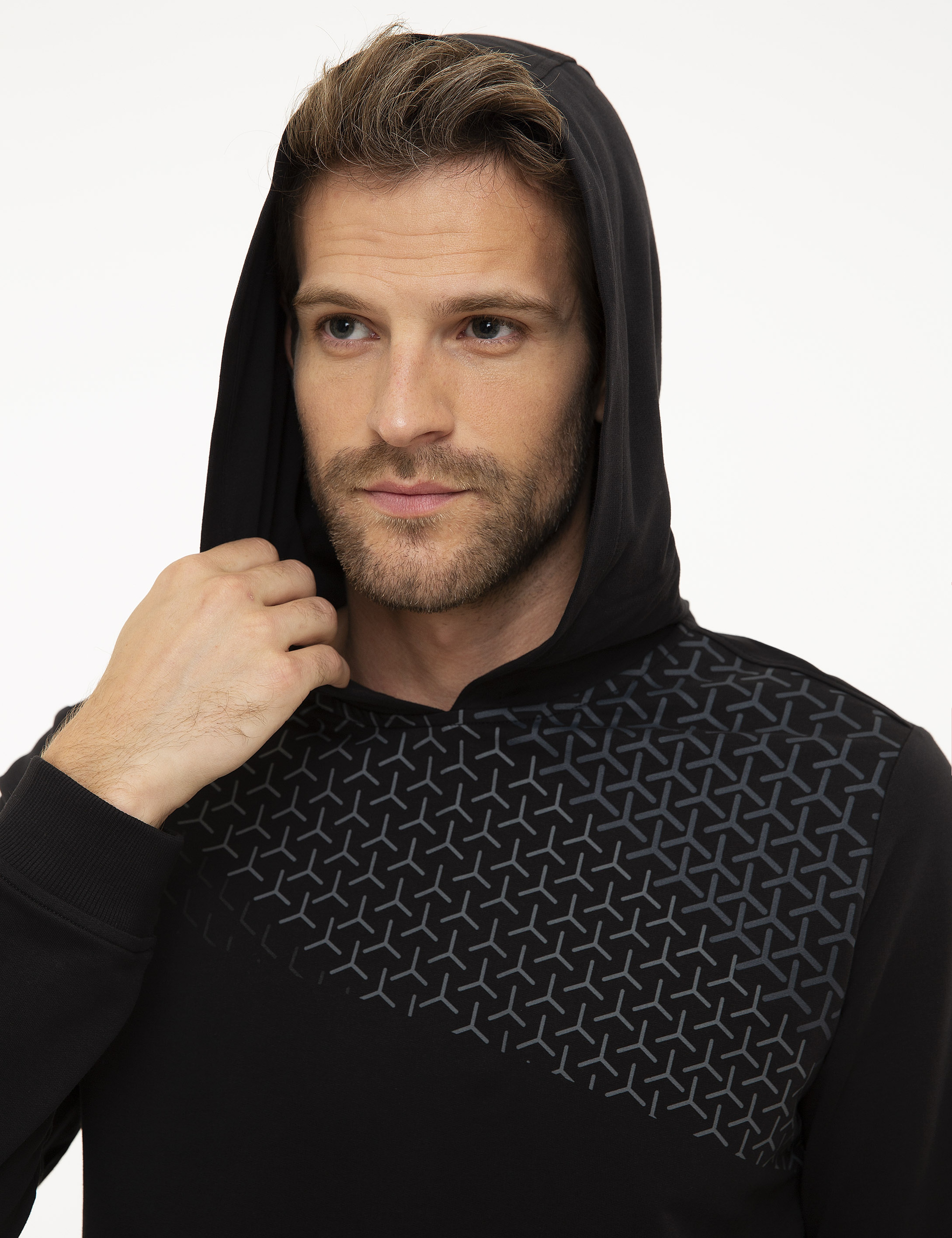 Siyah Standart Fit Sweatshirt - Image 2