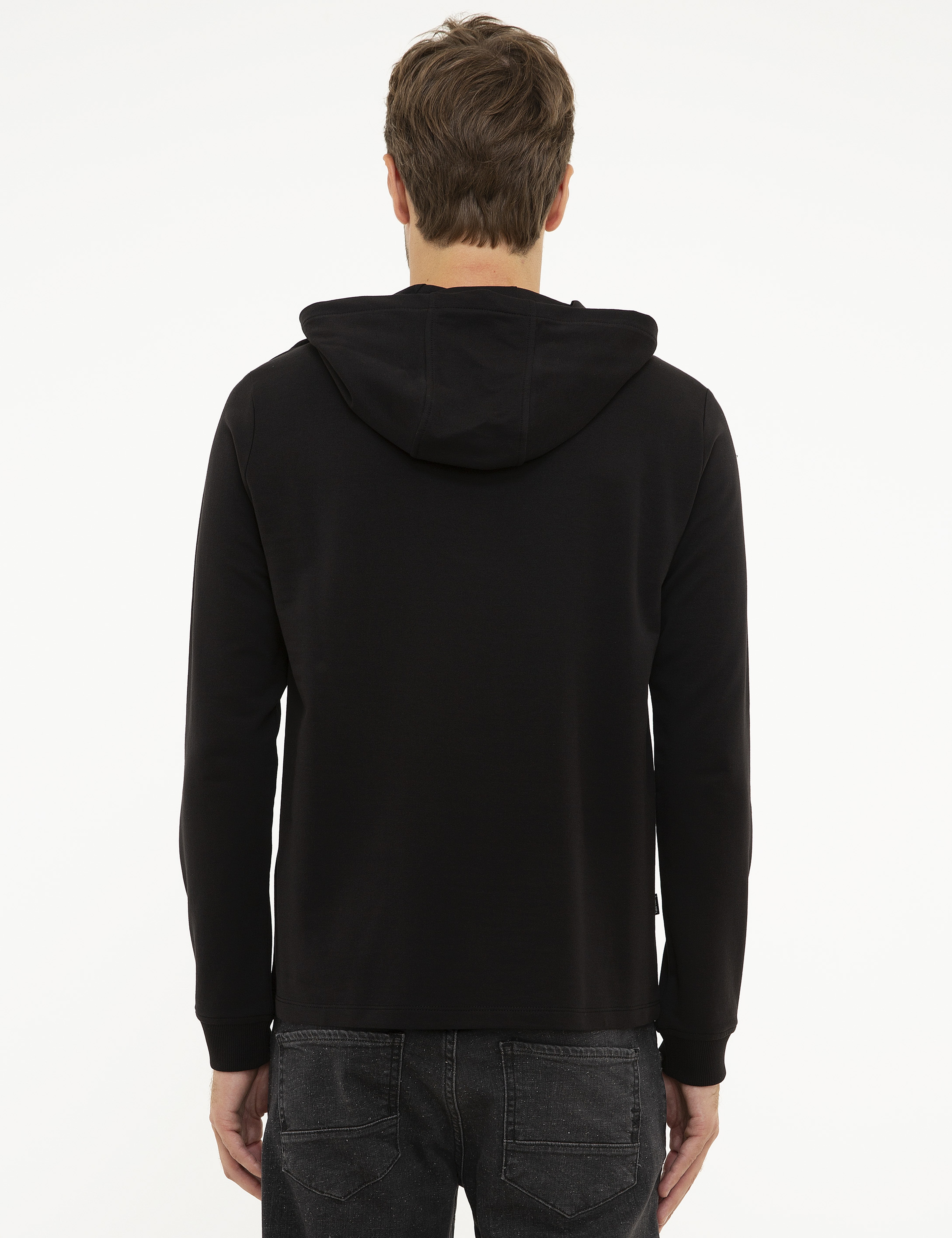 Siyah Standart Fit Sweatshirt