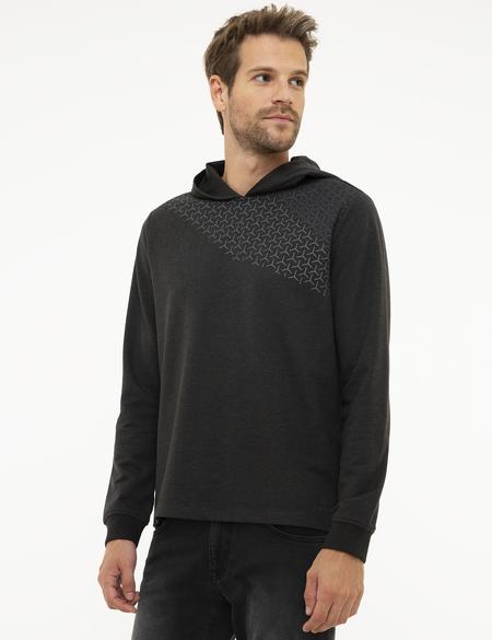 Antrasit Gri Melanj Standart Fit Sweatshirt - 50218932024