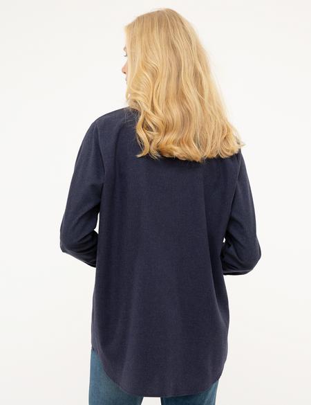 İndigo Comfort Fit Uzun Kollu Gömlek - 50216654026