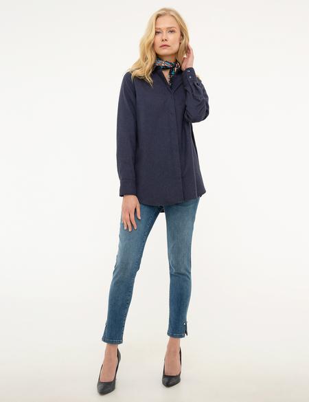 İndigo Comfort Fit Uzun Kollu Gömlek - 50216654026