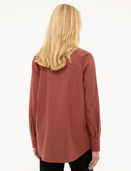 Kiremit Comfort Fit Uzun Kollu Gömlek - 50216654036