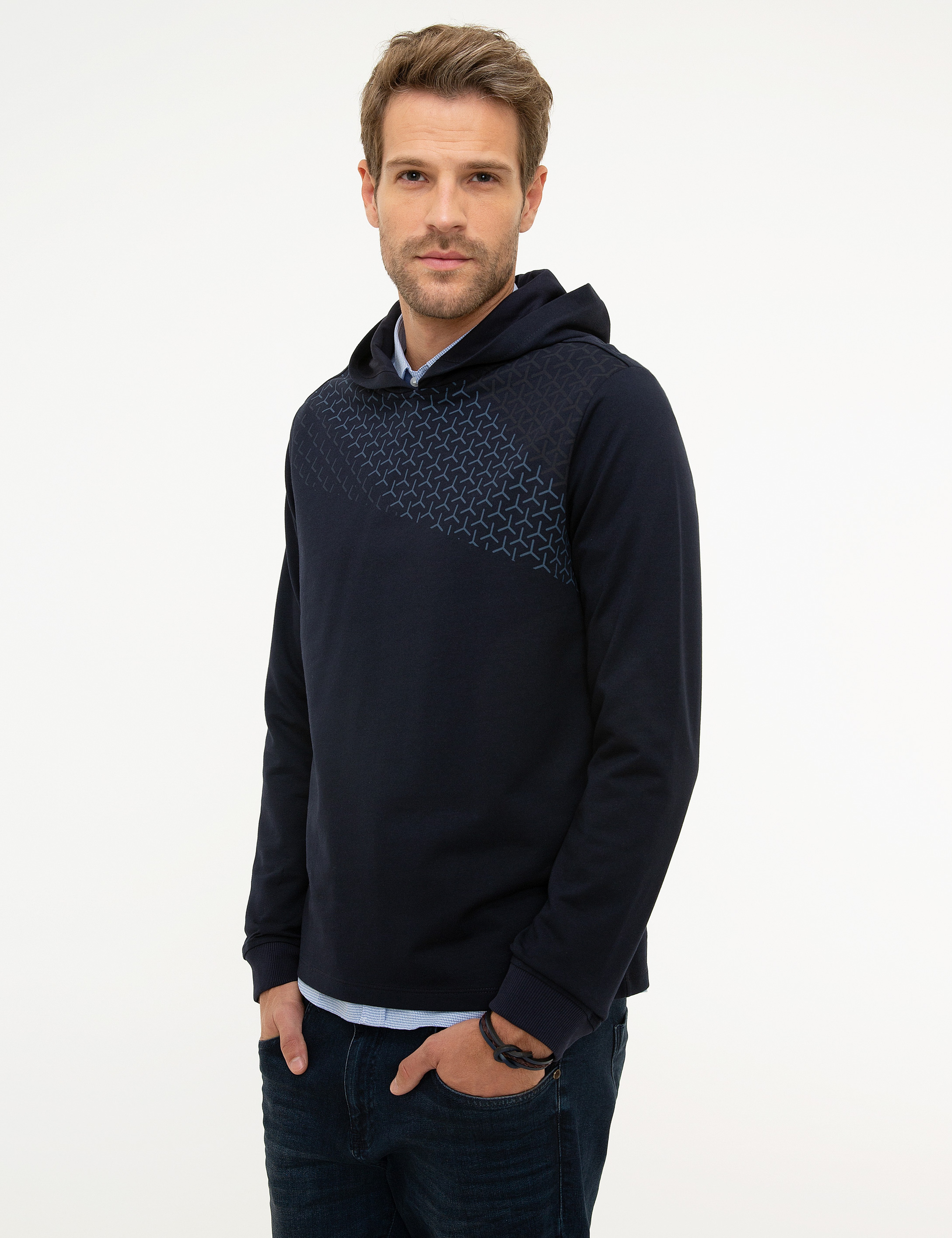 Lacivert Standart Fit Sweatshirt - Image 3