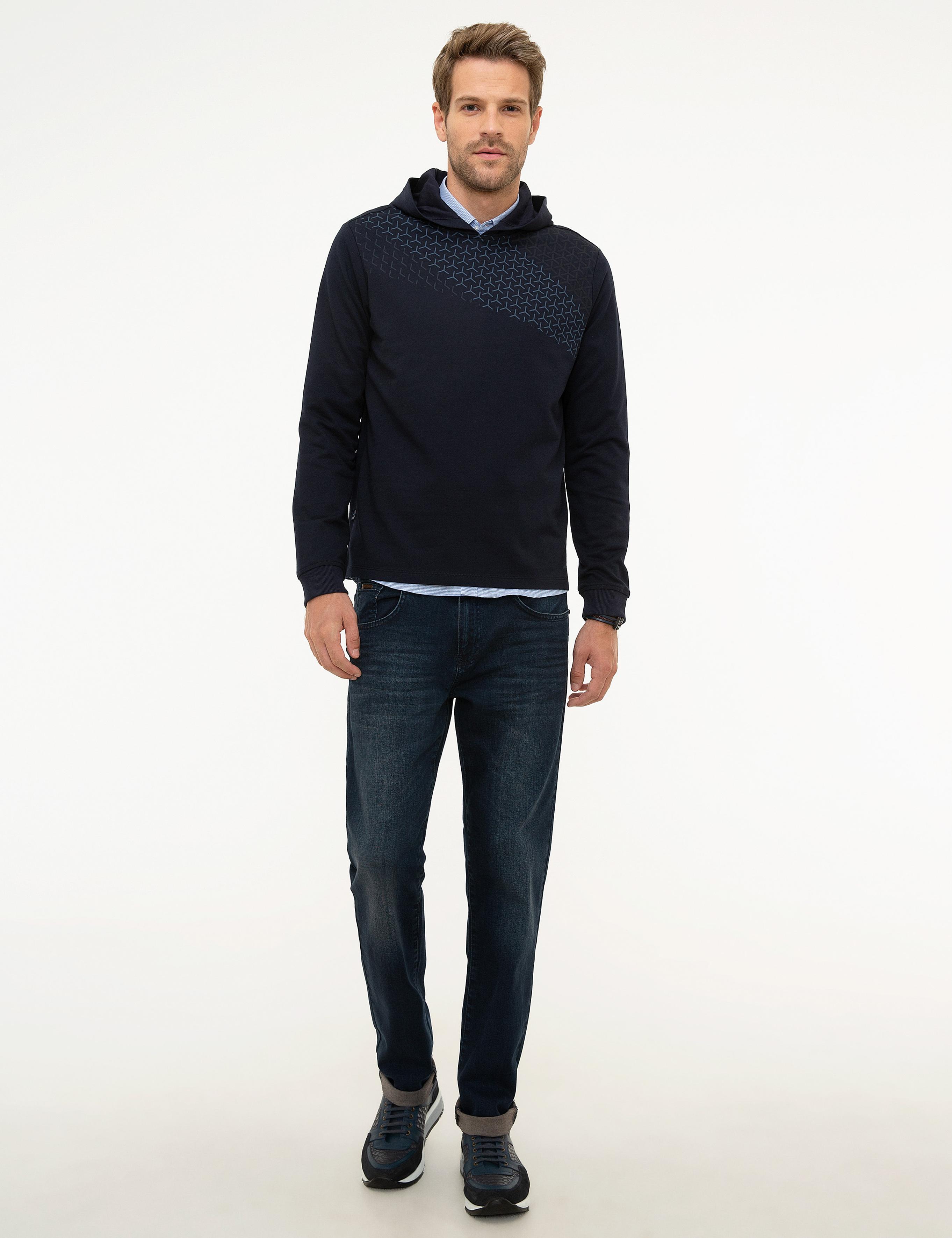 Lacivert Standart Fit Sweatshirt