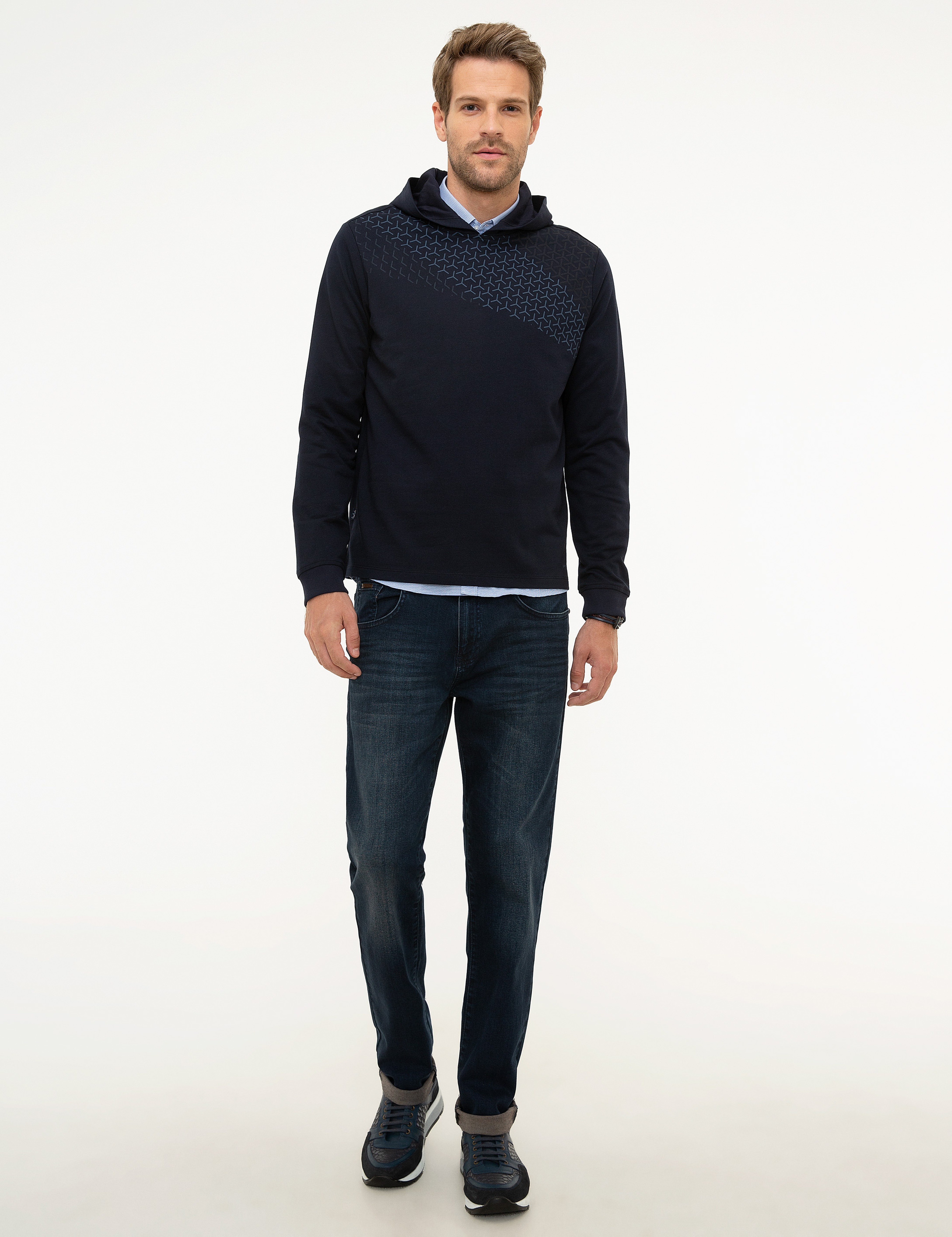 Lacivert Standart Fit Sweatshirt - Image 5