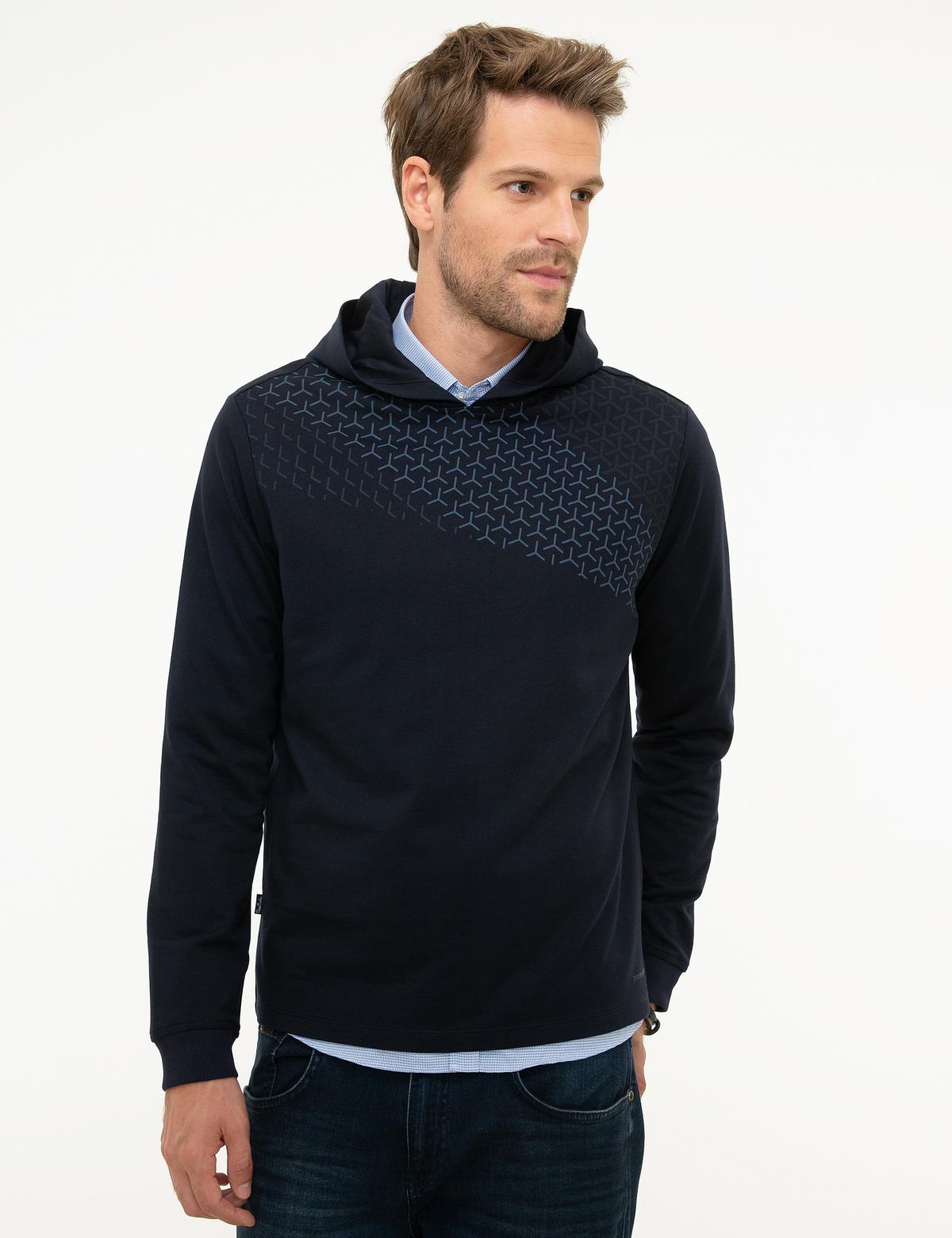 Lacivert Standart Fit Sweatshirt