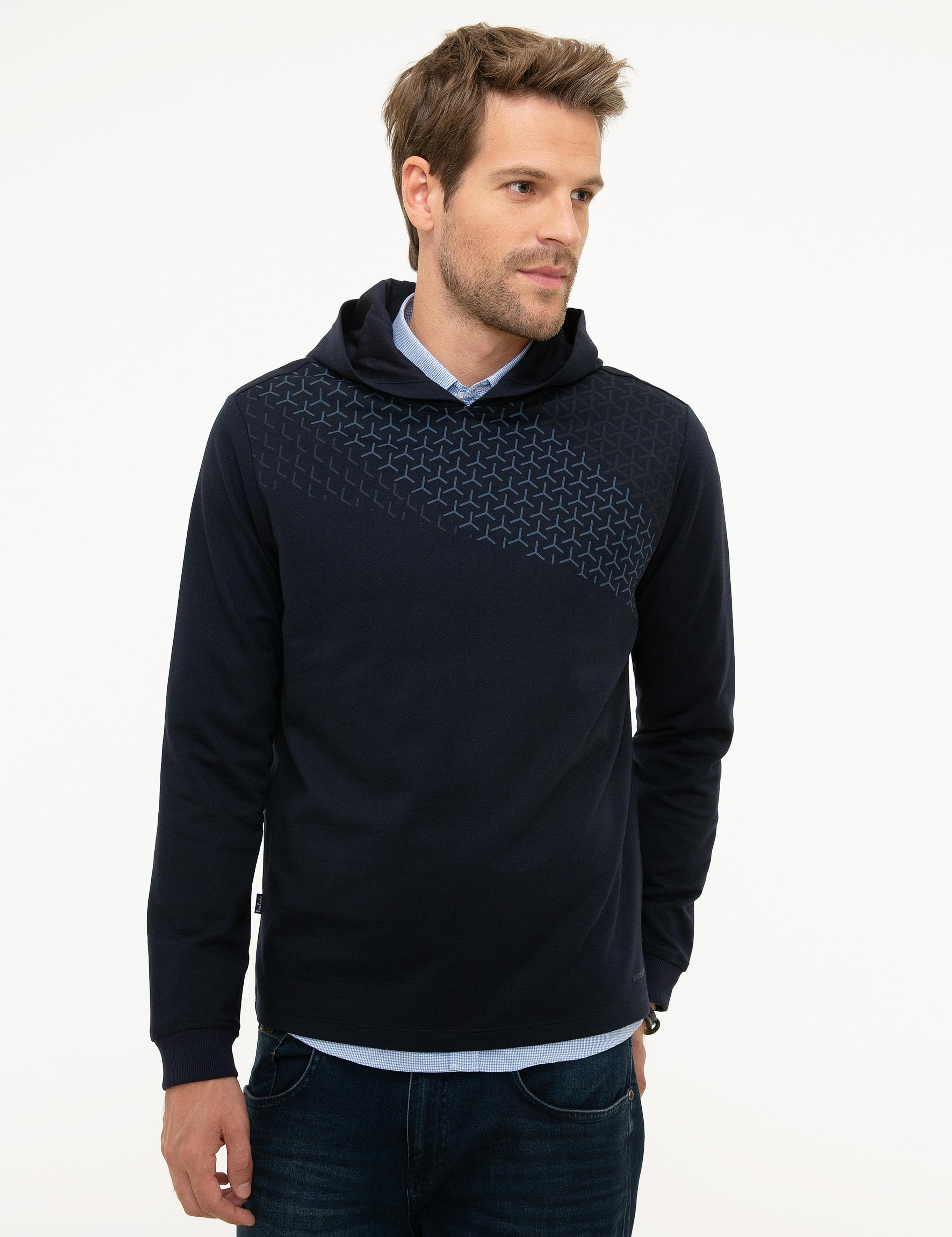 Lacivert Standart Fit Sweatshirt