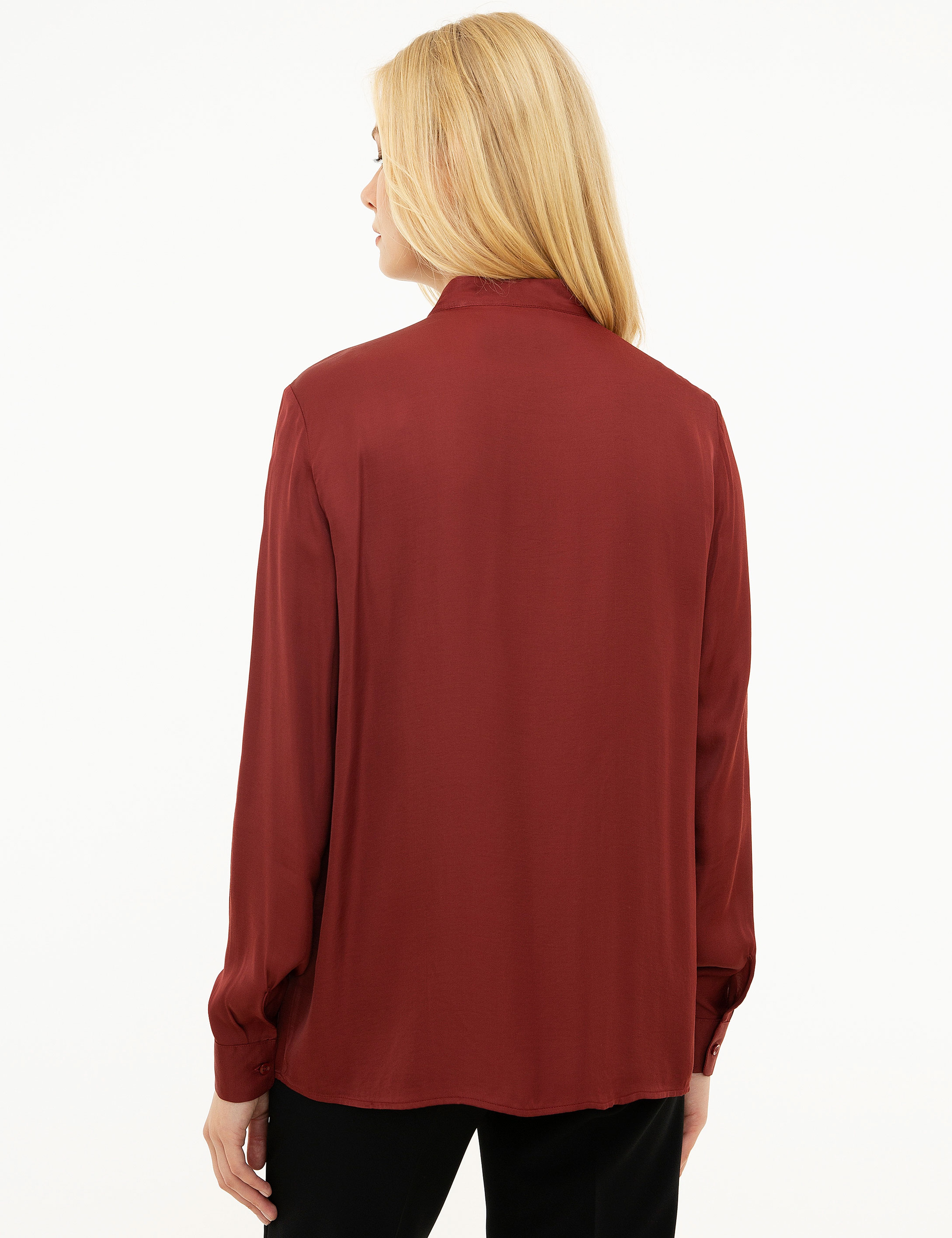 Bordo Regular Fit Uzun Kollu Gömlek
