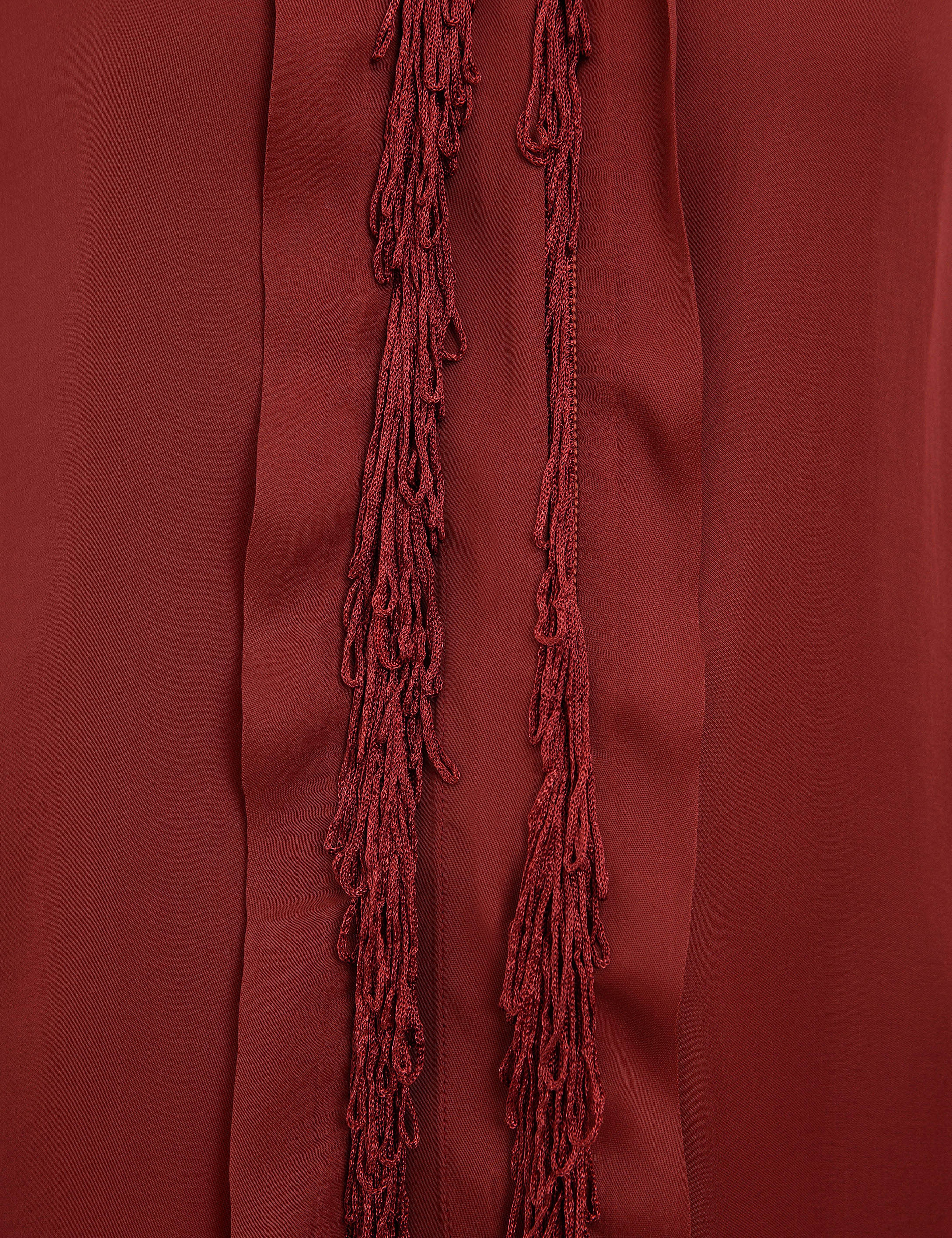 Bordo Regular Fit Uzun Kollu Gömlek - Image 5