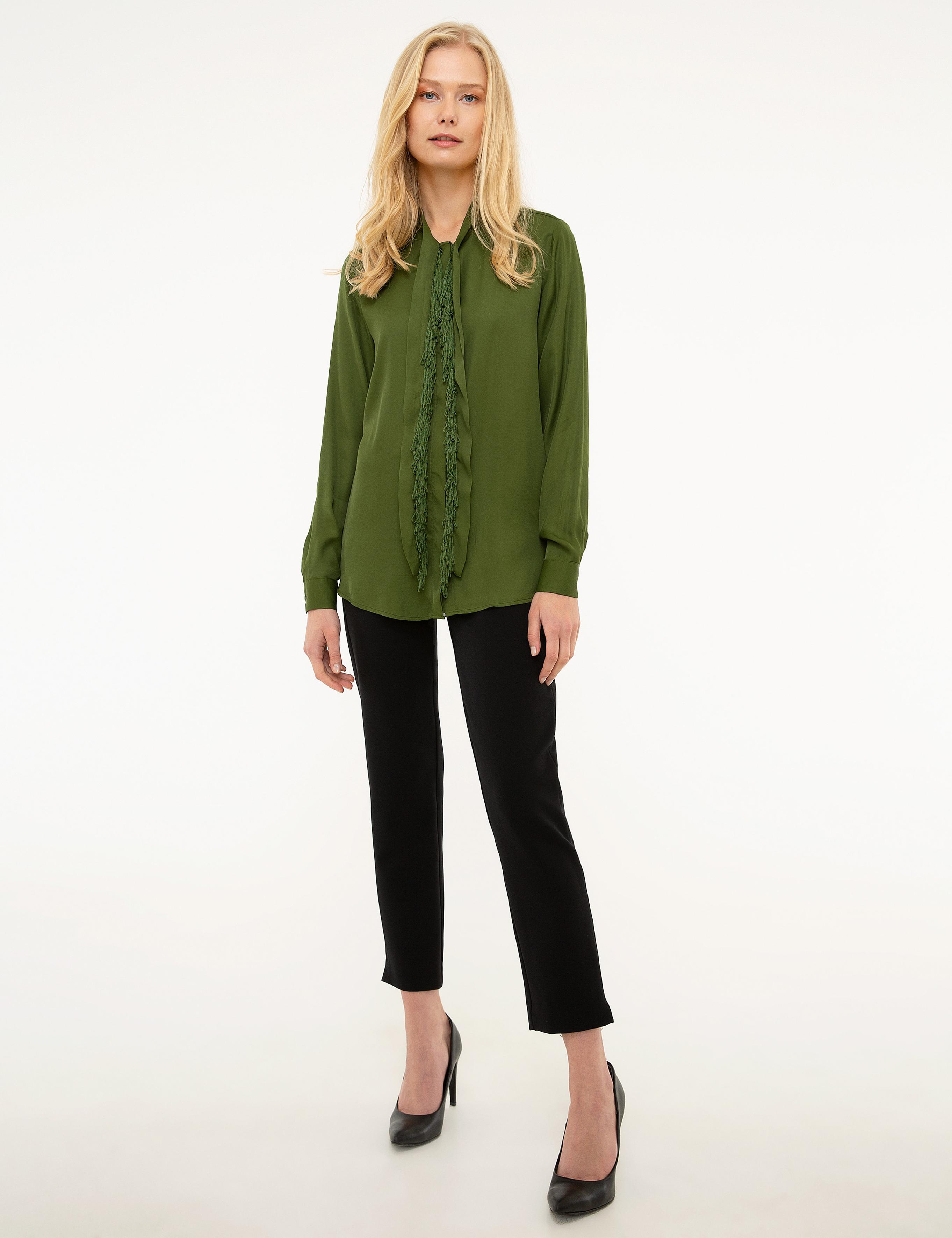 Haki Regular Fit Uzun Kollu Gömlek