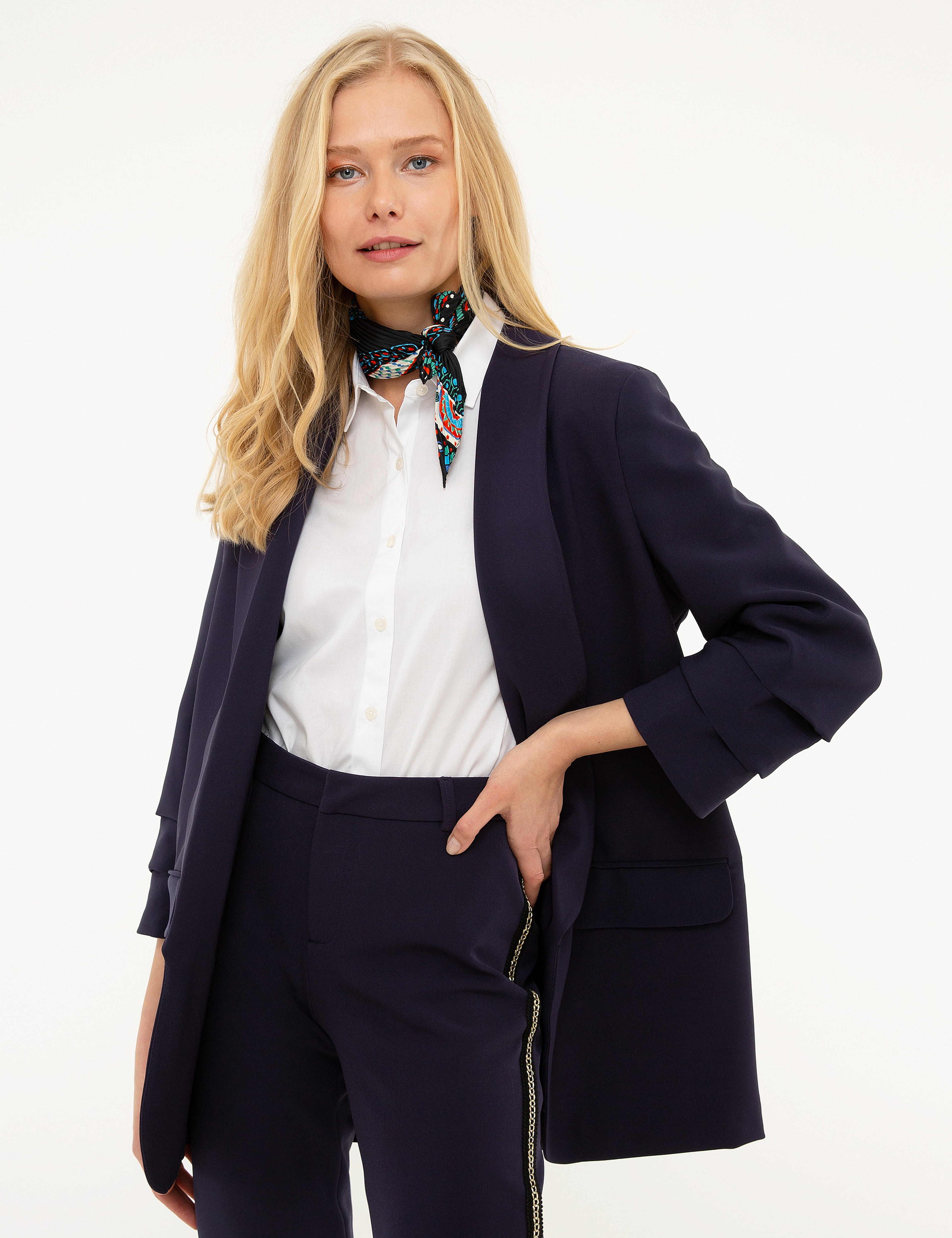 Lacivert Blazer Ceket - Image 1