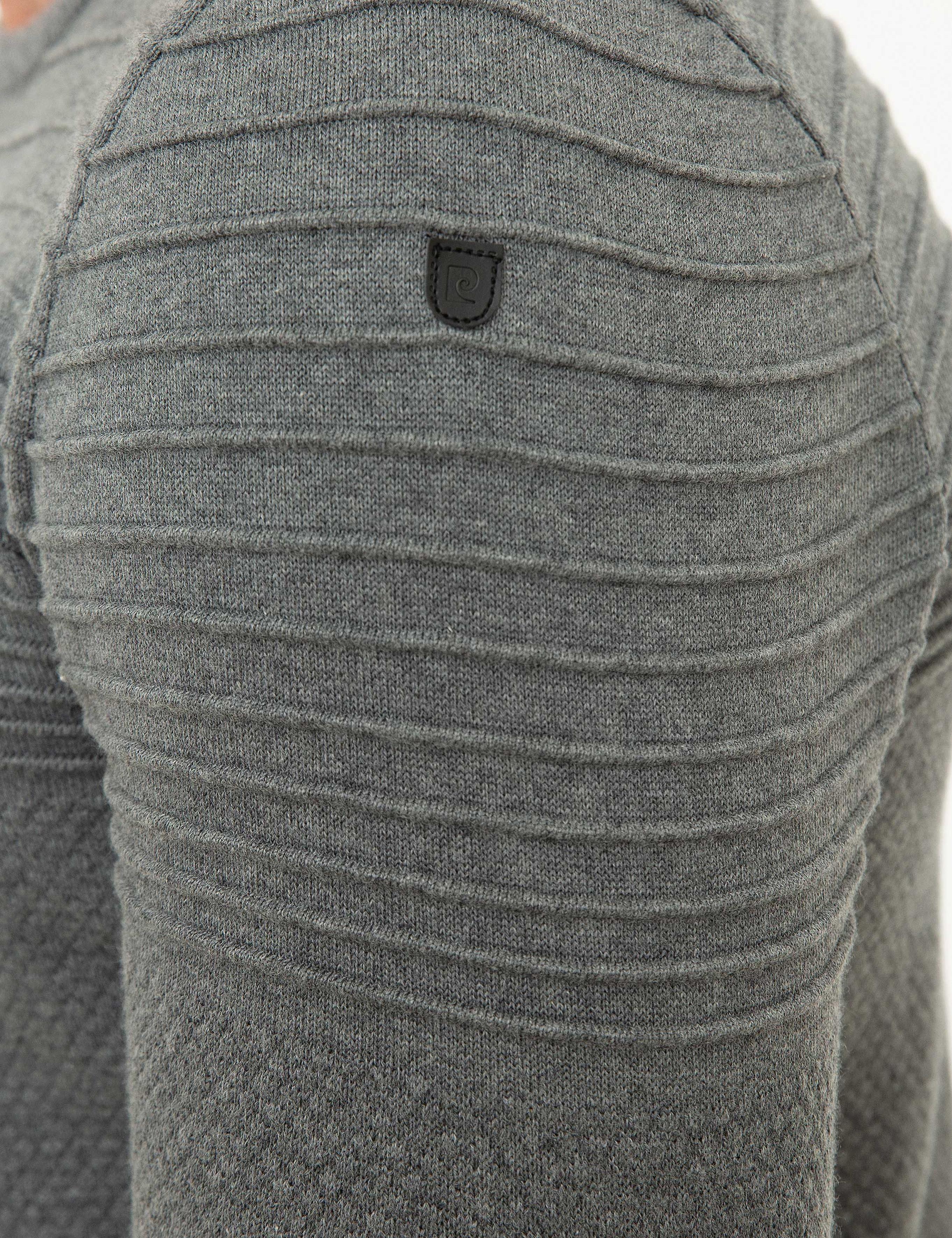 Gri Melanj Slim Fit Triko Kazak