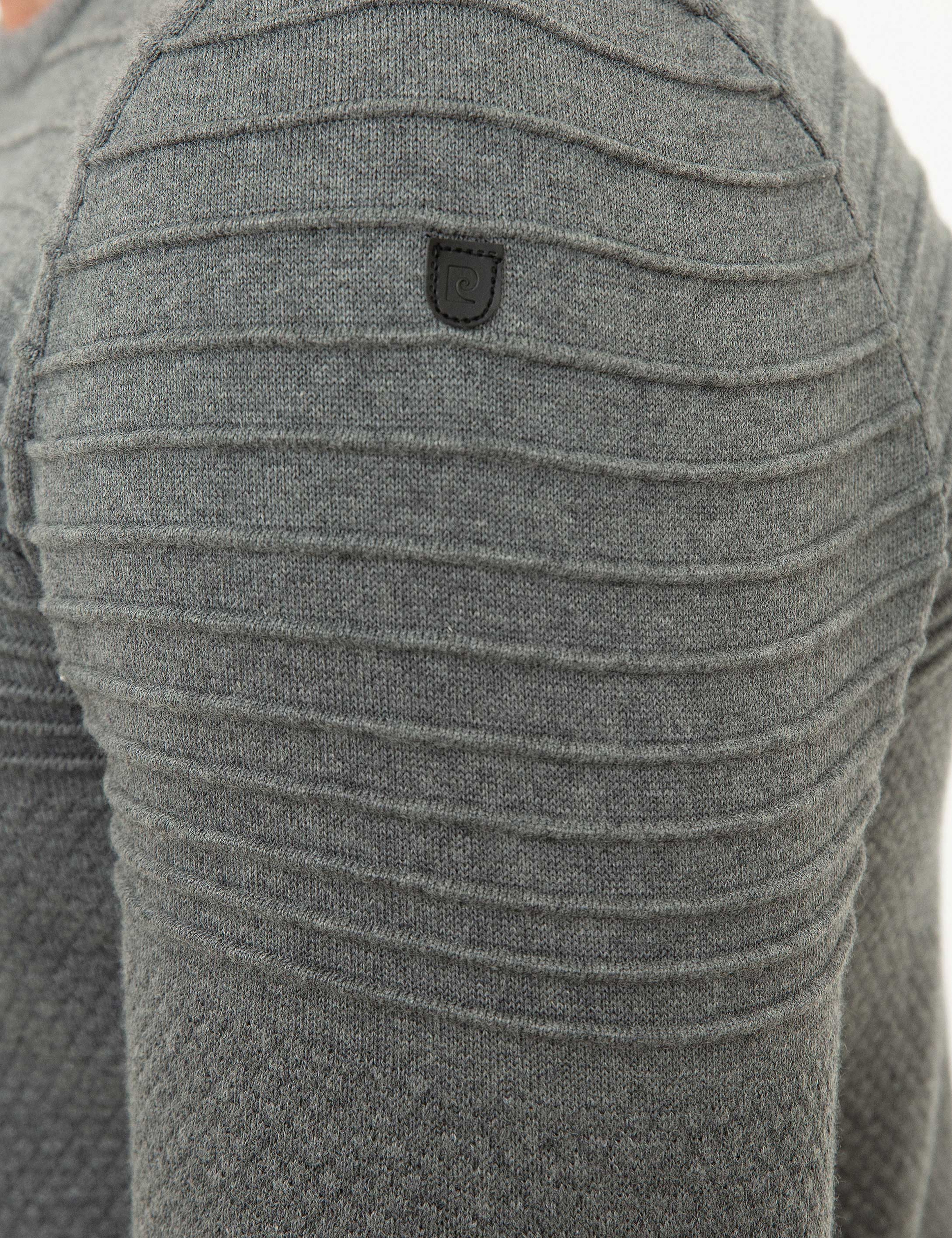 Gri Melanj Slim Fit Triko Kazak - Image 6