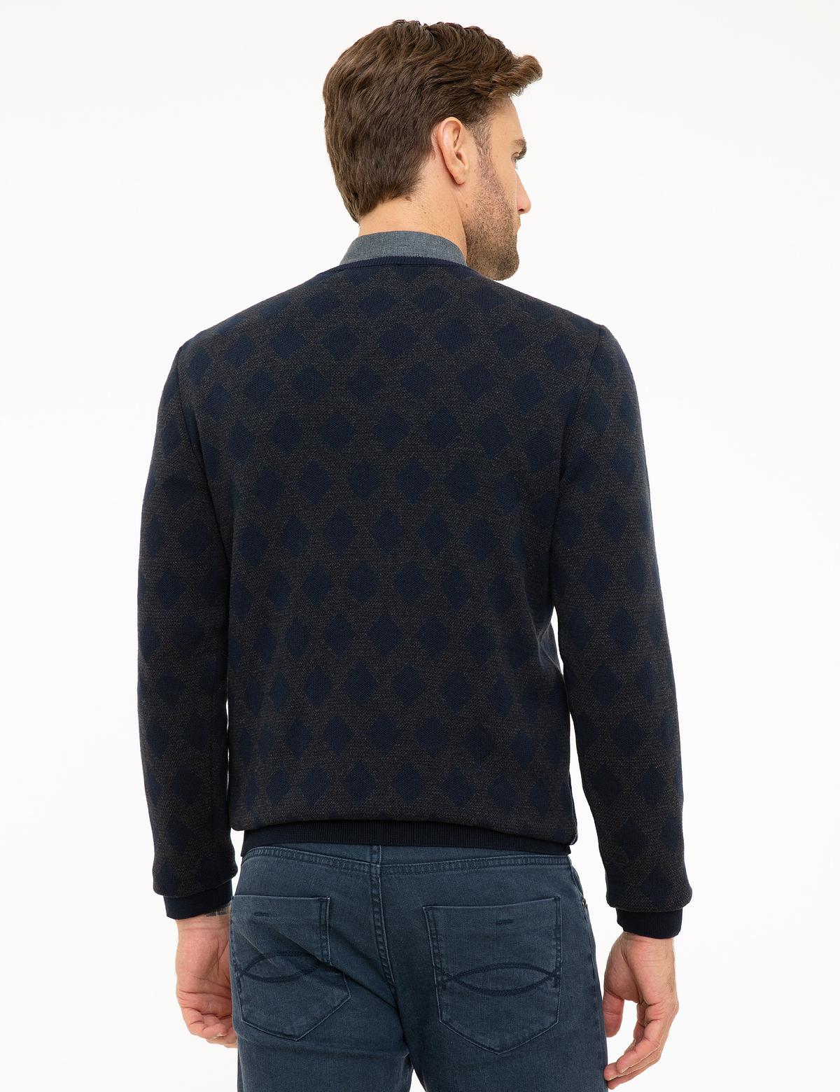 Koyu Lacivert Slim Fit Kazak - 50218097011