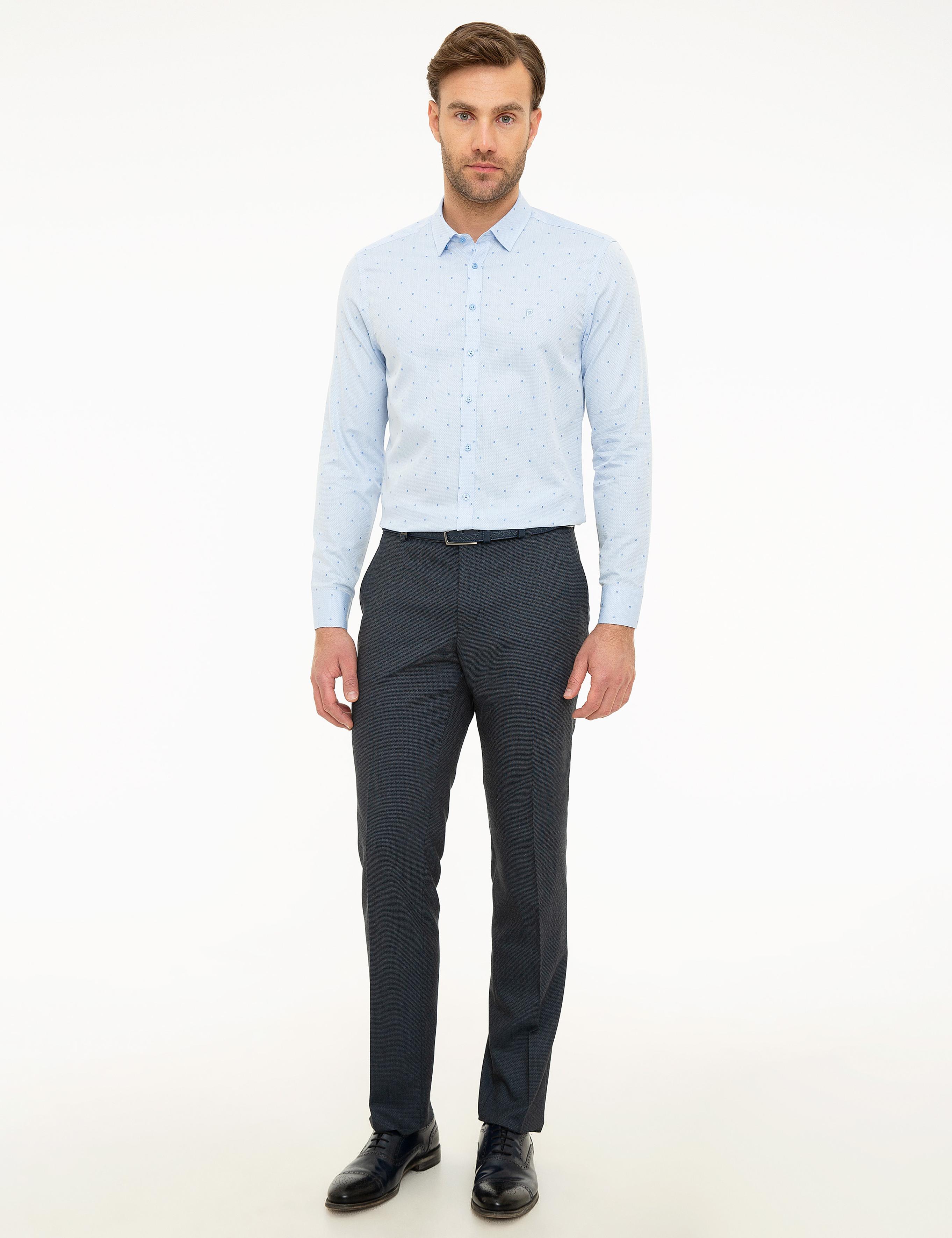 Açık Mavi Slim Fit Uzun Kollu Gömlek