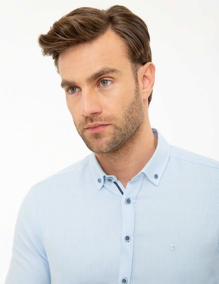 Açık Mavi Slim Fit Oxford Gömlek - 50219464020