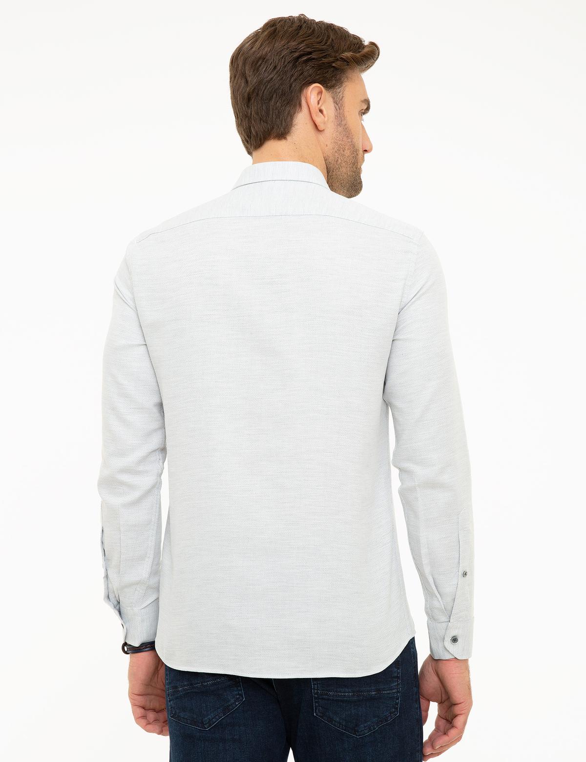 Gri Slim Fit Oxford Gömlek - 50219464012